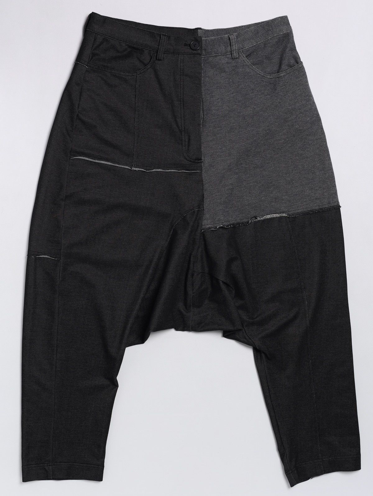 Rundholz Rundholz Wide Leg Japan Pants Trousers Grey Patchwork Size 28" / US 6 / IT 42 - 1 Thumbnail