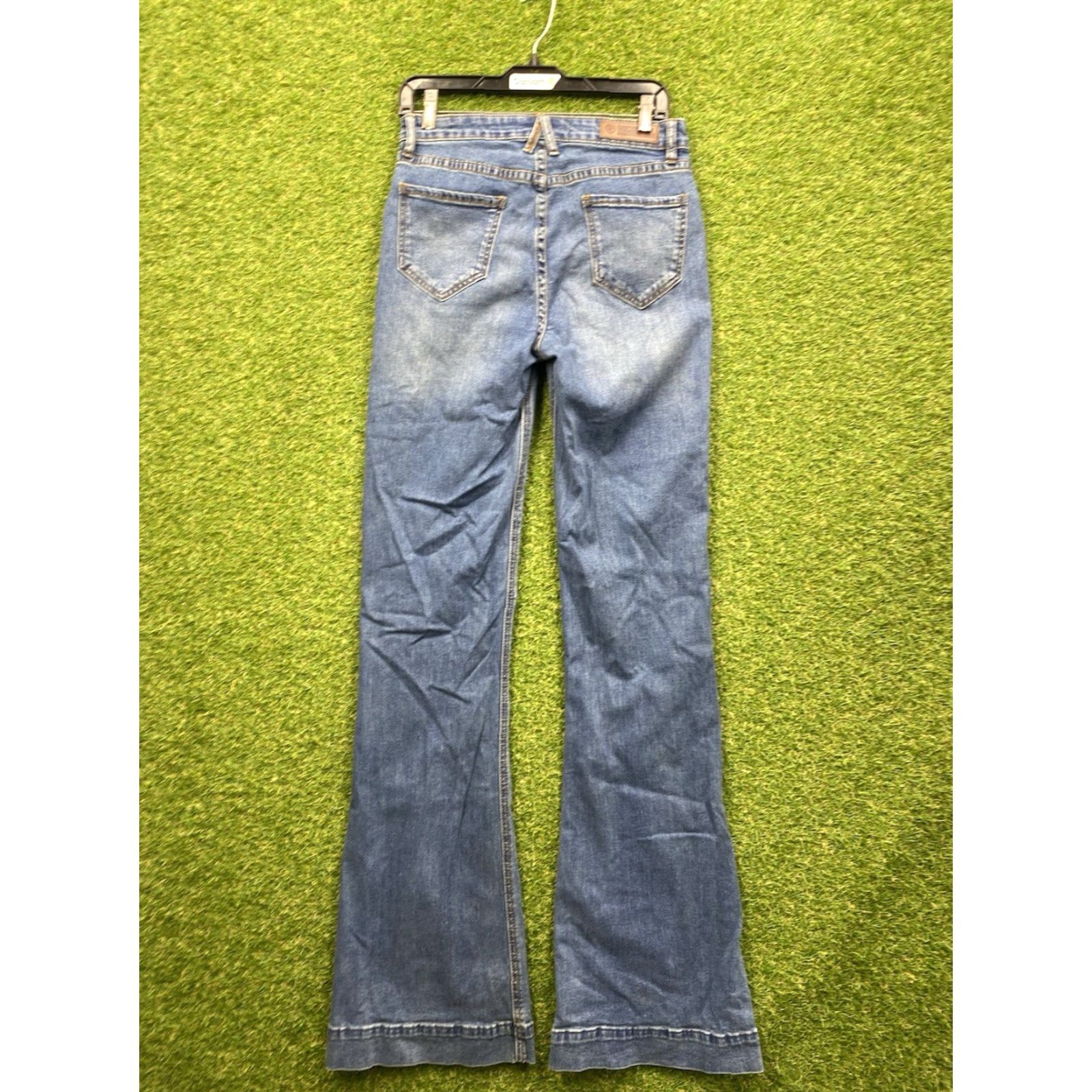 Vintage Rock And Roll Cowgirl Jeans Womens High Rise Flared 26/38 Blue Casual Cotton Denim Rock Size 26" / US 2 / IT 38 - 2 Thumbnail