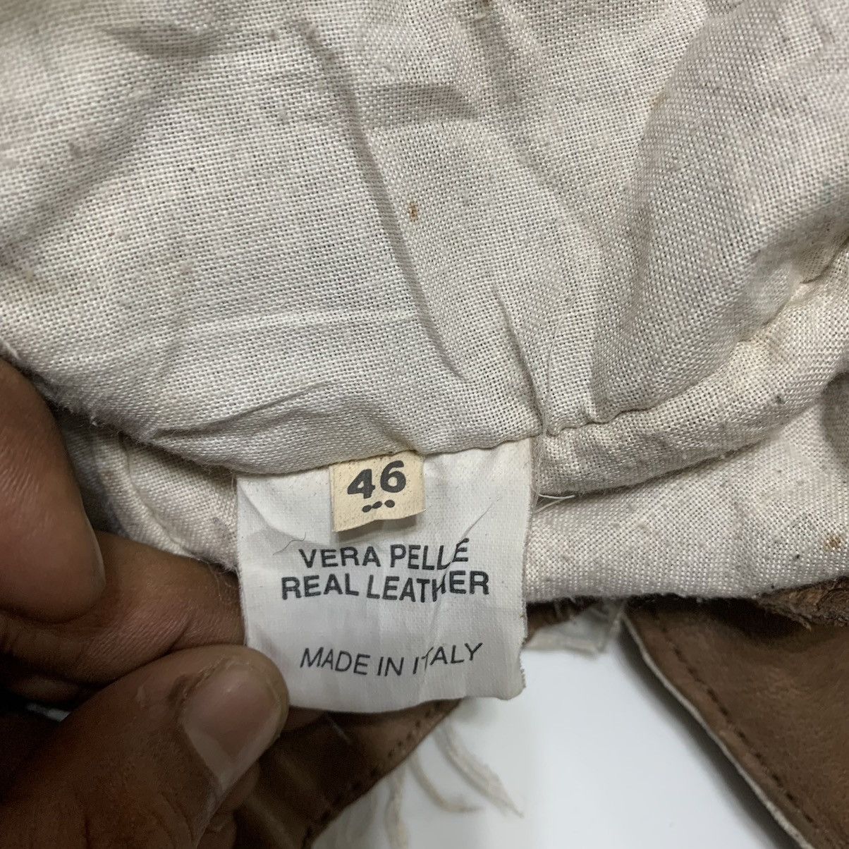 Other Nhard Frayed Leather Jacket Size L / US 10 / IT 46 - 7 Thumbnail