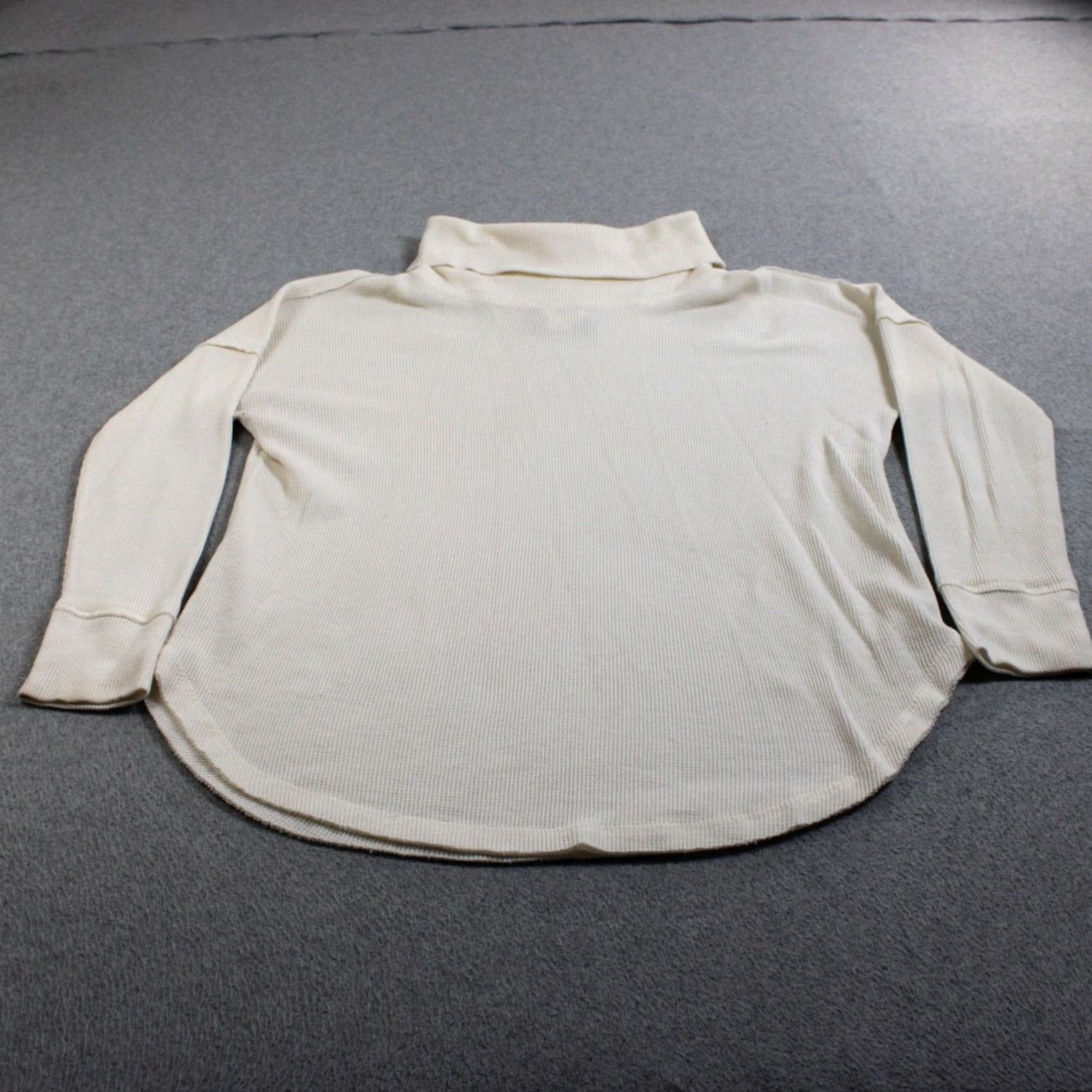 Vintage Maeve Shirt Large White Knit Turtleneck Tunic Long Sleeve Classic Women Size L / US 10 / IT 46 - 2 Thumbnail