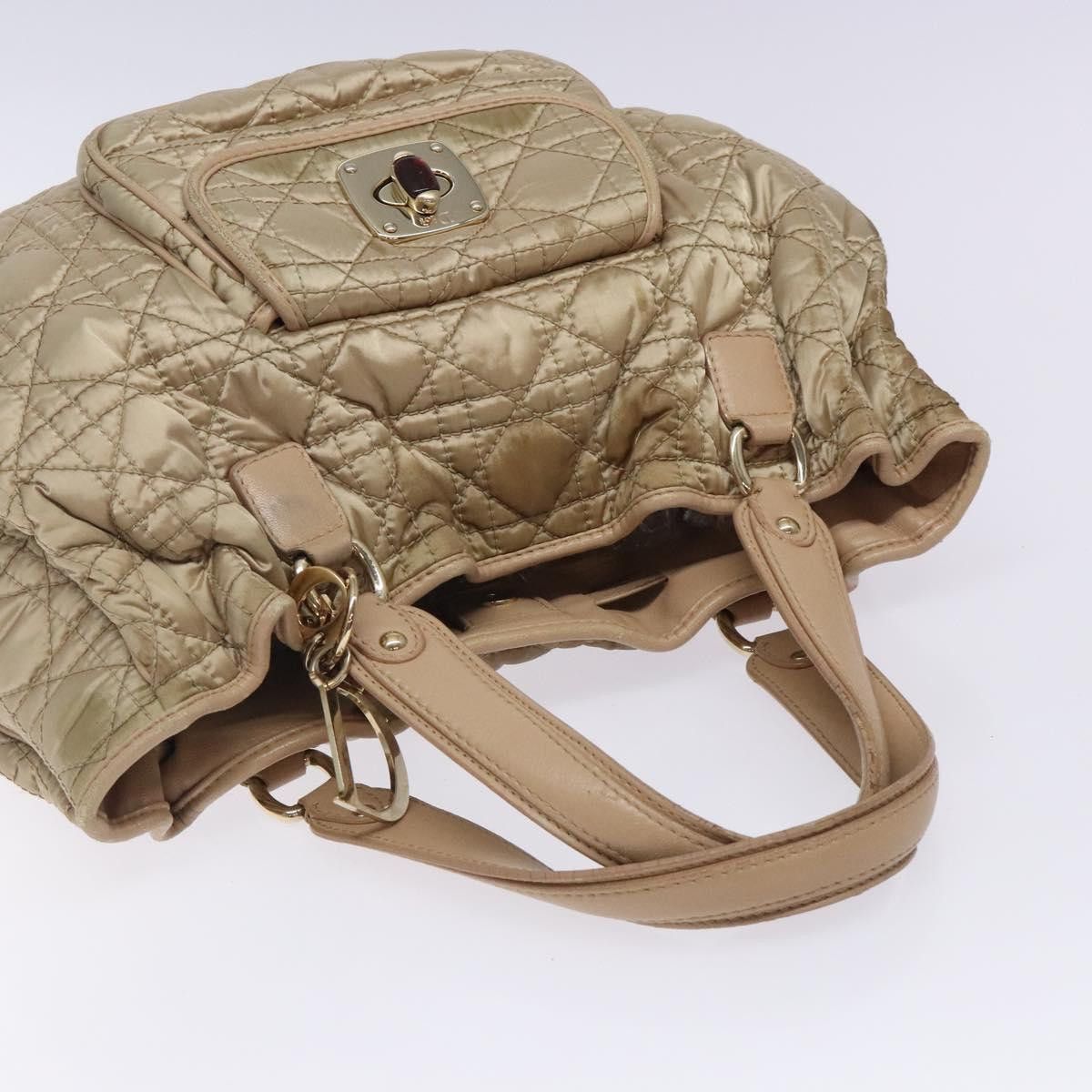 Dior DIOR Canage Hand Bag Nylon Beige Gold Size ONE SIZE - 6 Thumbnail