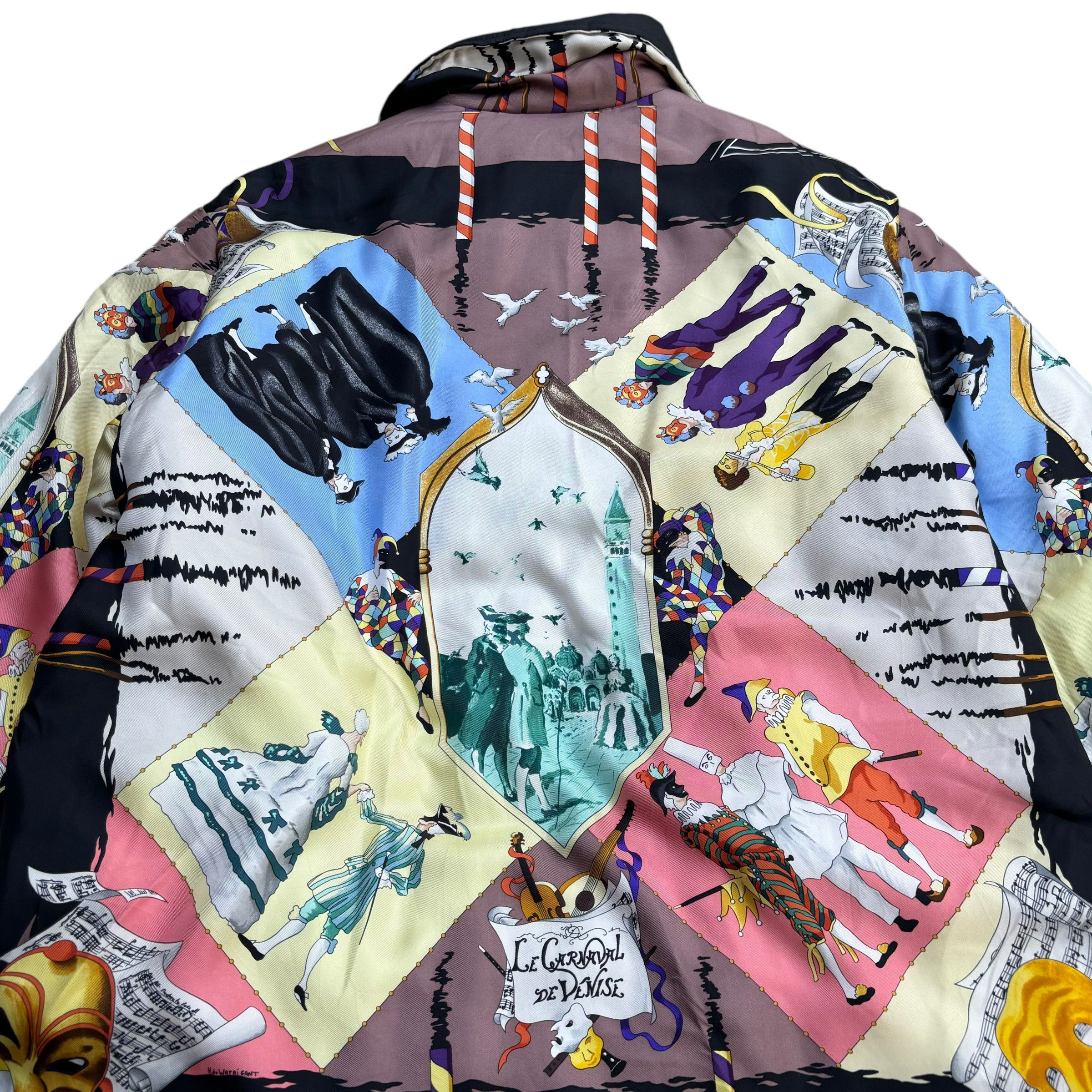 Hermes Vintage Hermes Le Carnavale de Venise Reversible Silk Jacket Size US M / EU 48-50 / 2 - 10 Thumbnail