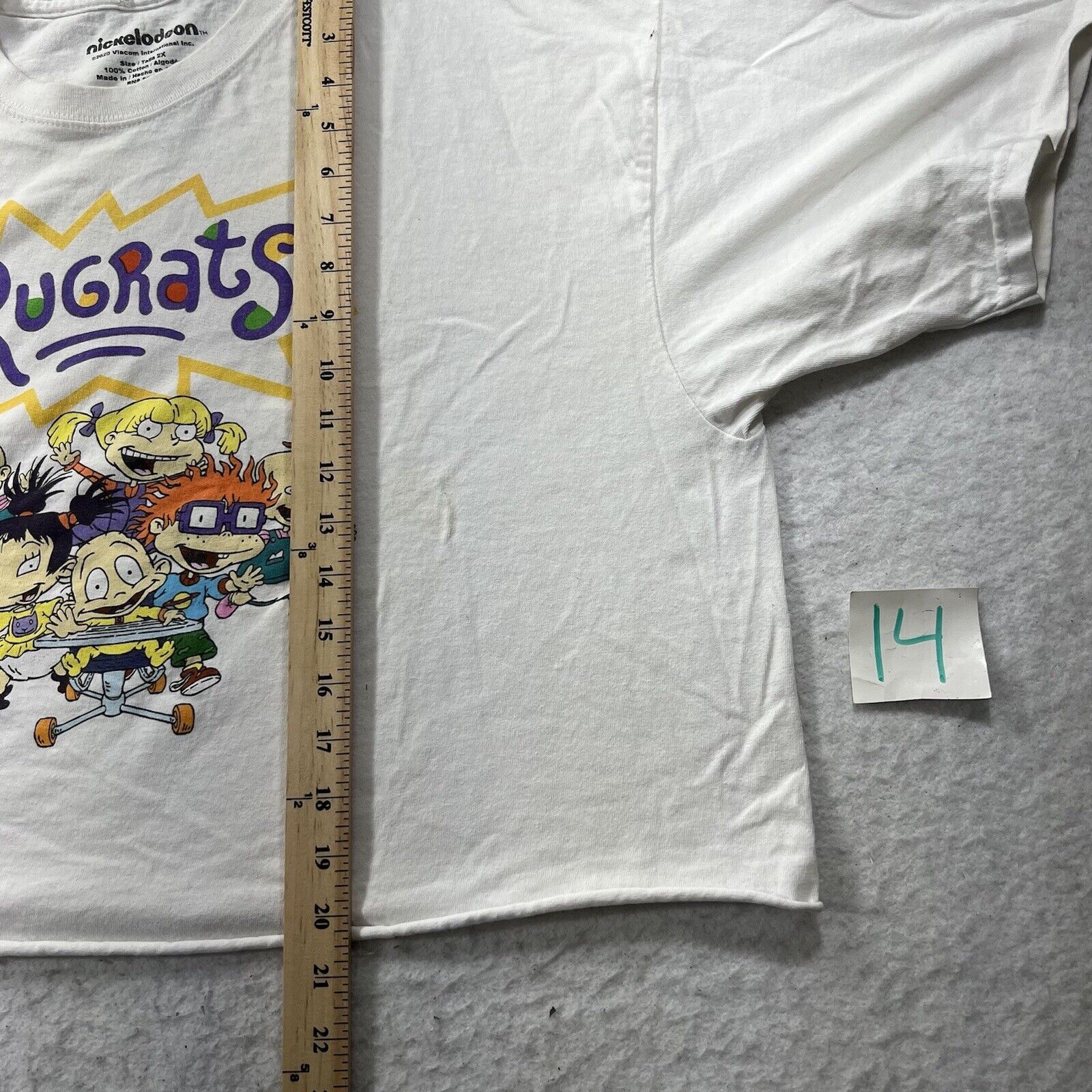 Nickelodeon Nickelodeon Rugrats 2X White Cropped Top Graphic T Shirt Size XXL / US 16-18 / IT 52-54 - 9 Thumbnail
