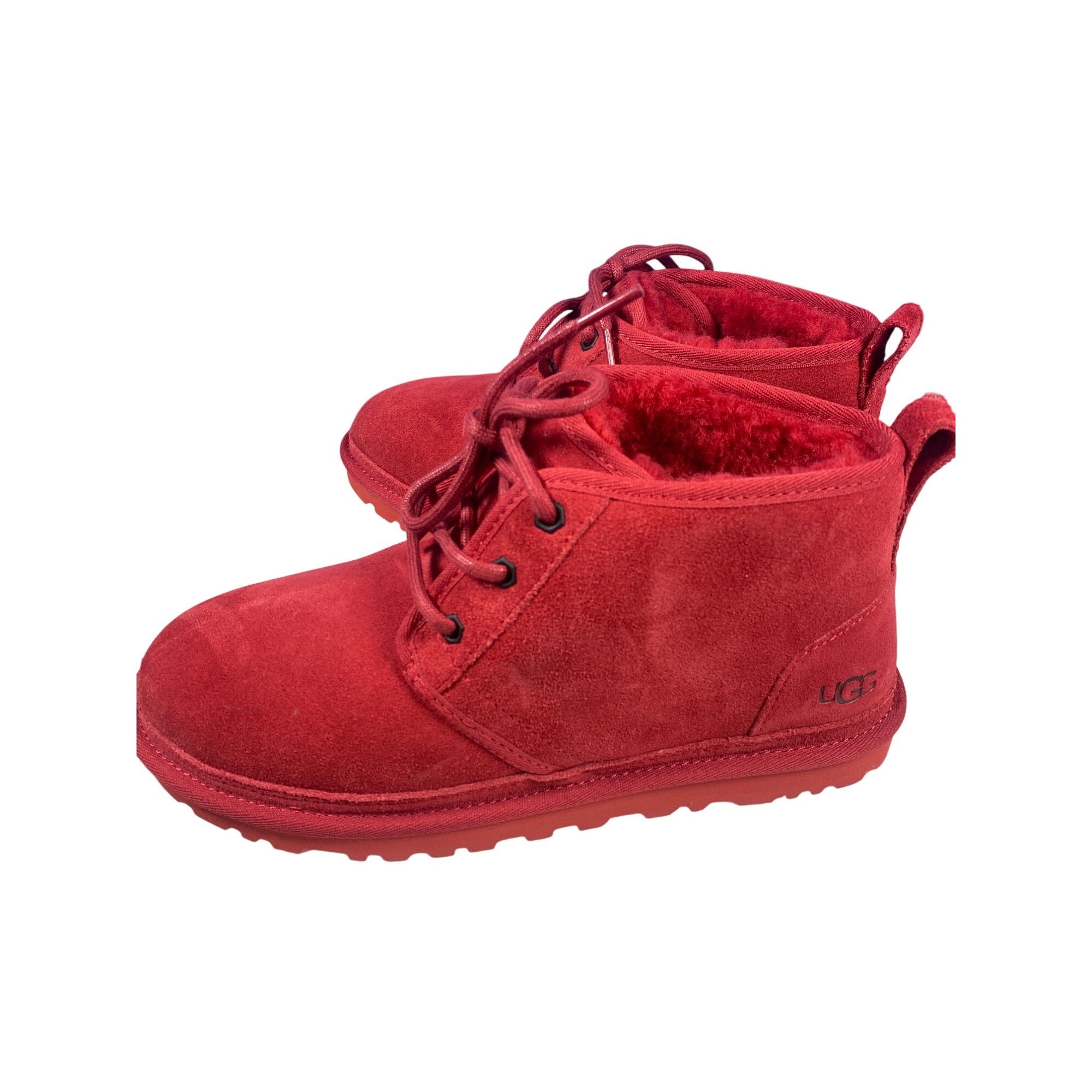 Ugg New UGG NEUMEL Mid Top Casual Snow Boots Suede Red Fur Women Size US 8 / IT 38 - 9 Thumbnail