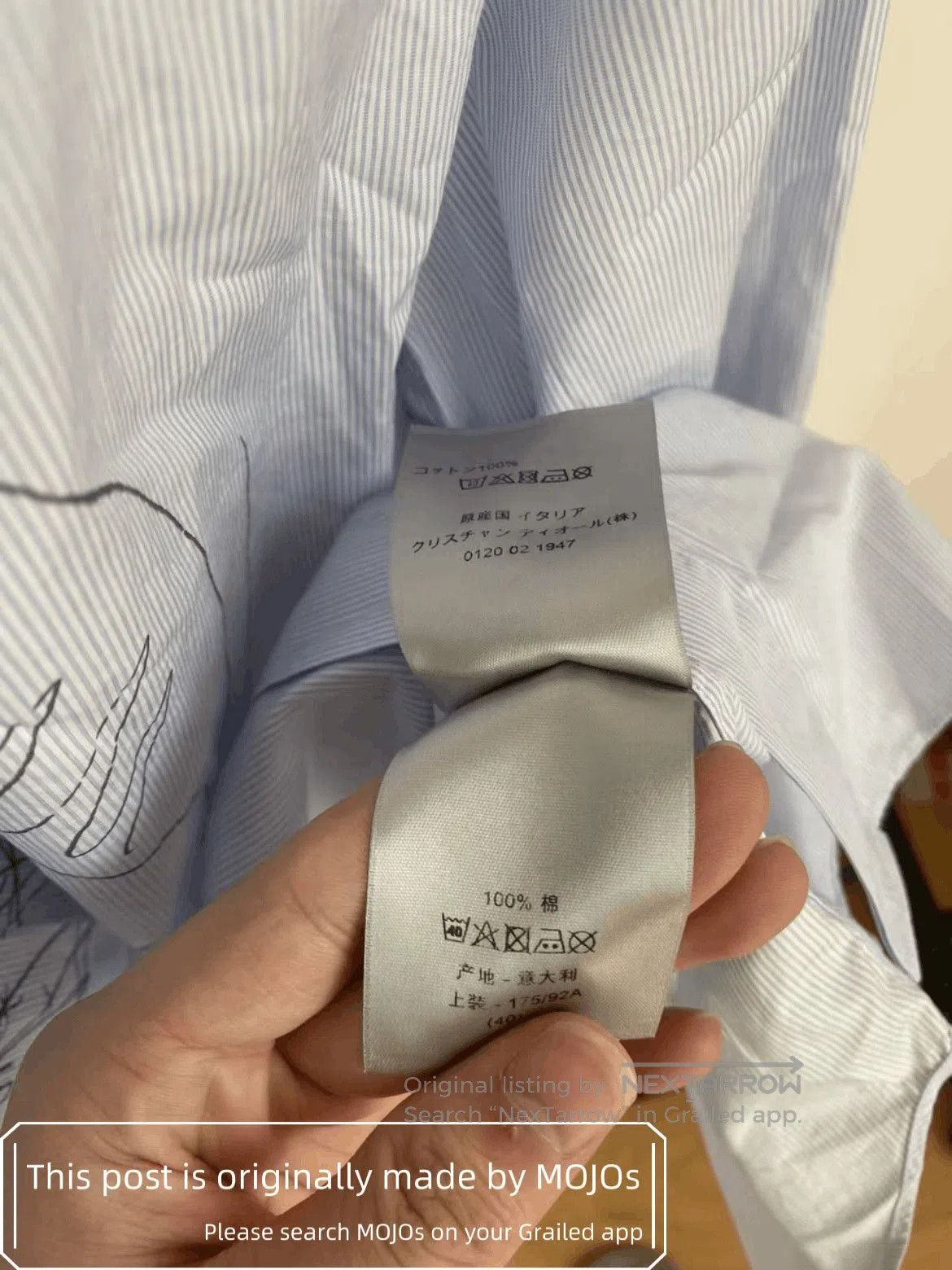 Dior Sz 40 Dior 23SS Logo & Figure Print Shirt mojos1814. Size US L / EU 52-54 / 3 - 5 Thumbnail
