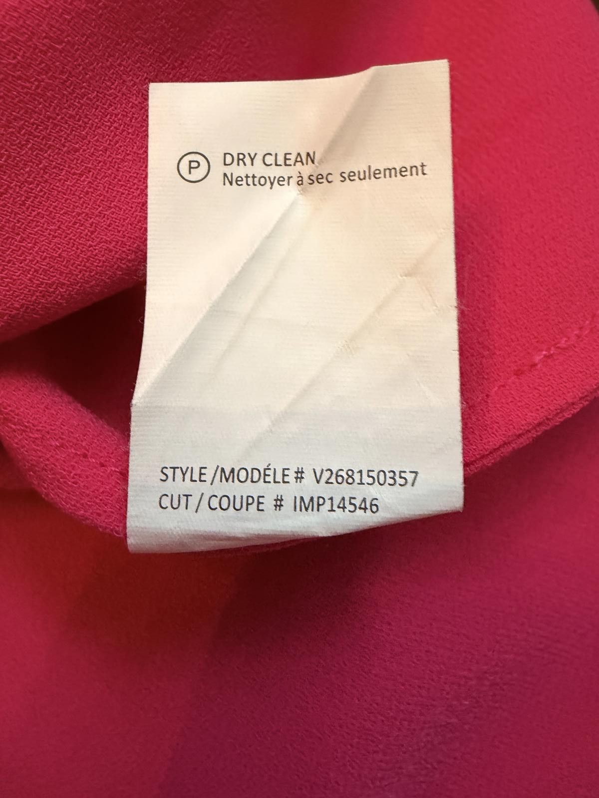 Vince VINCE Pink Magenta Double V Pleated Drop Shoulder Tunic Shif Size XS / US 0-2 / IT 36-38 - 6 Thumbnail