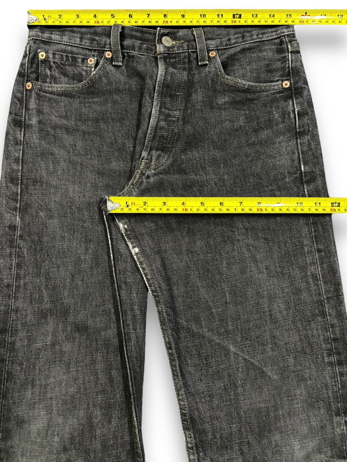 Levi's Vintage 90s Levis 501 Black Faded Loose Fit Distressed Jeans Size US 30 / EU 46 - 18 Thumbnail