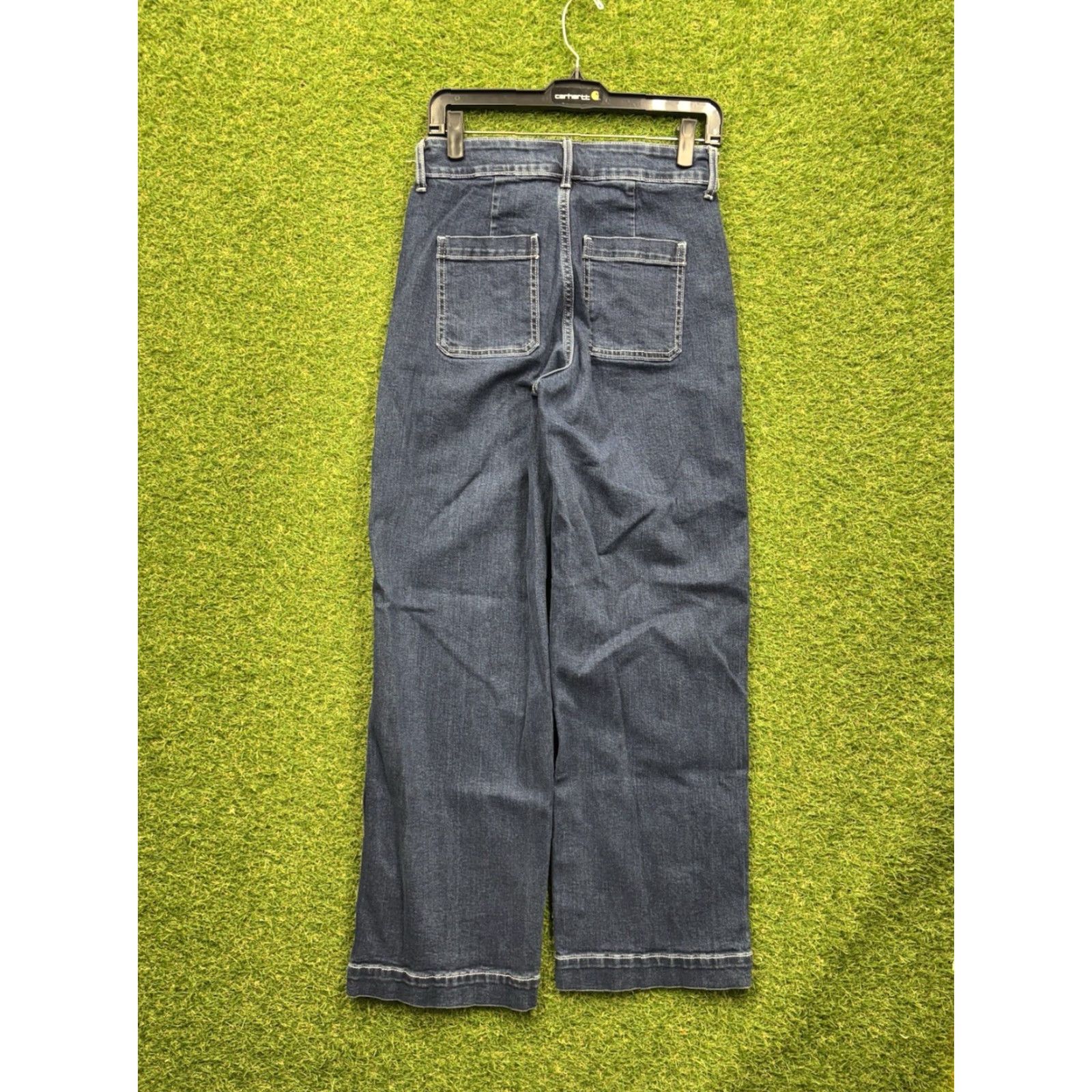 Old Navy Old Navy Jeans Womens 4 High Rise Sky Hi Wide Leg Dark Wash Denim Size 27" / US 4 / IT 40 - 2 Thumbnail