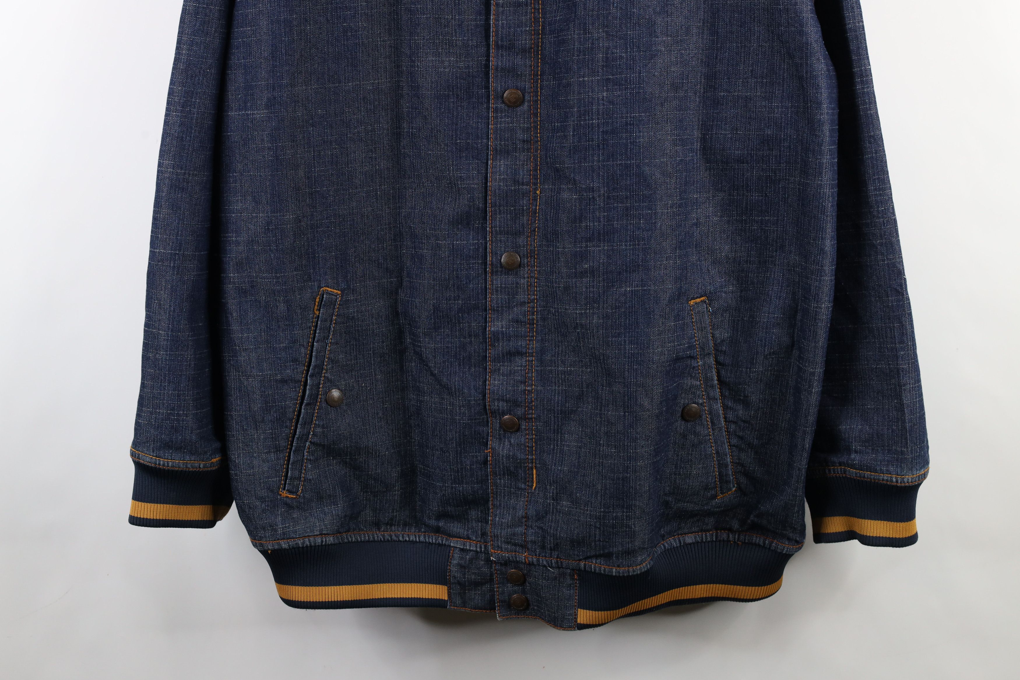 Rocawear × Vintage Vintage Rocawear Out Baggy Chainstitch Denim Bomber Jacket Size US XXL / EU 58 / 5 - 3 Thumbnail