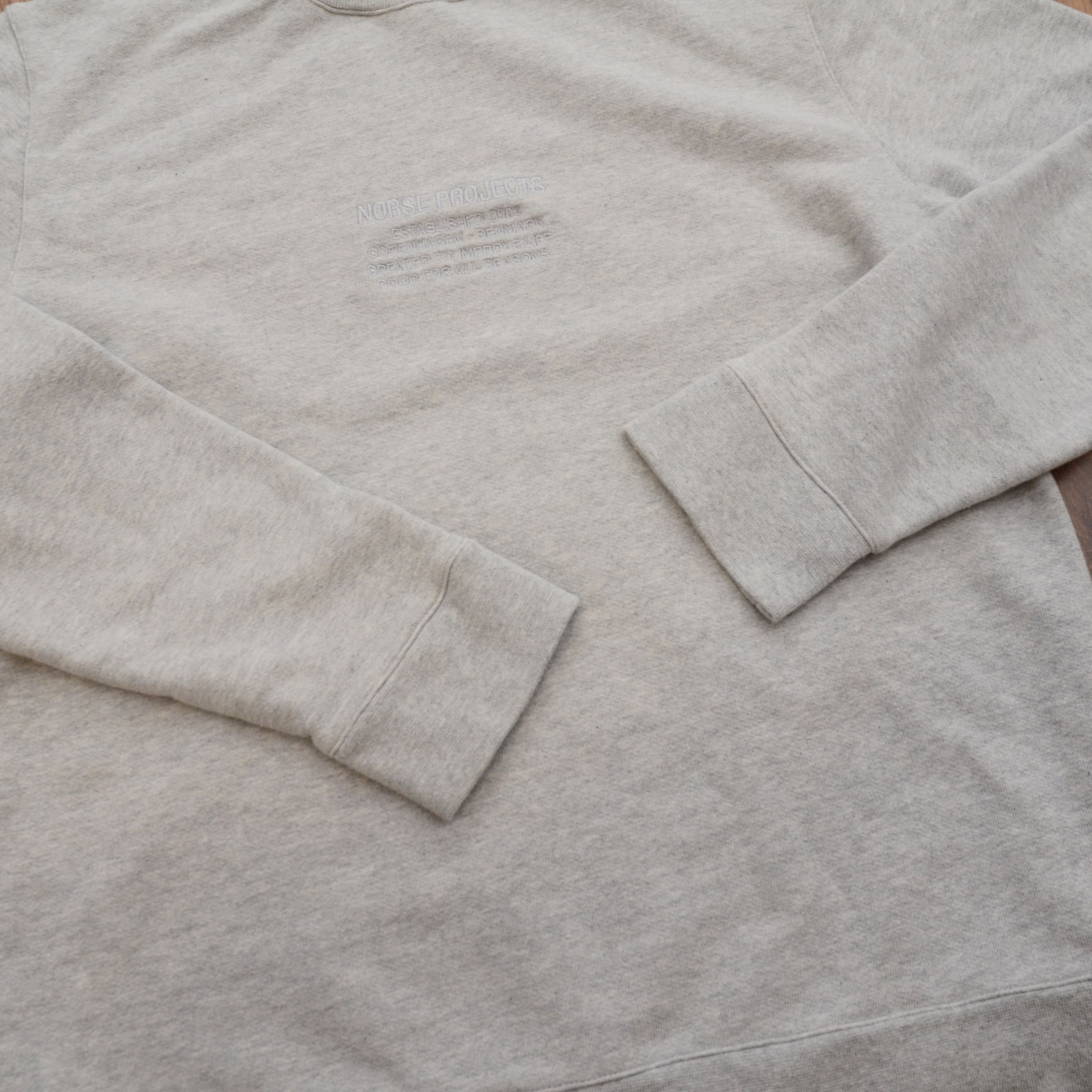 Norse Projects Norse Projects VAGN LOGO CREW Long Sweatshirt Sz L Big Logo Size US L / EU 52-54 / 3 - 8 Thumbnail