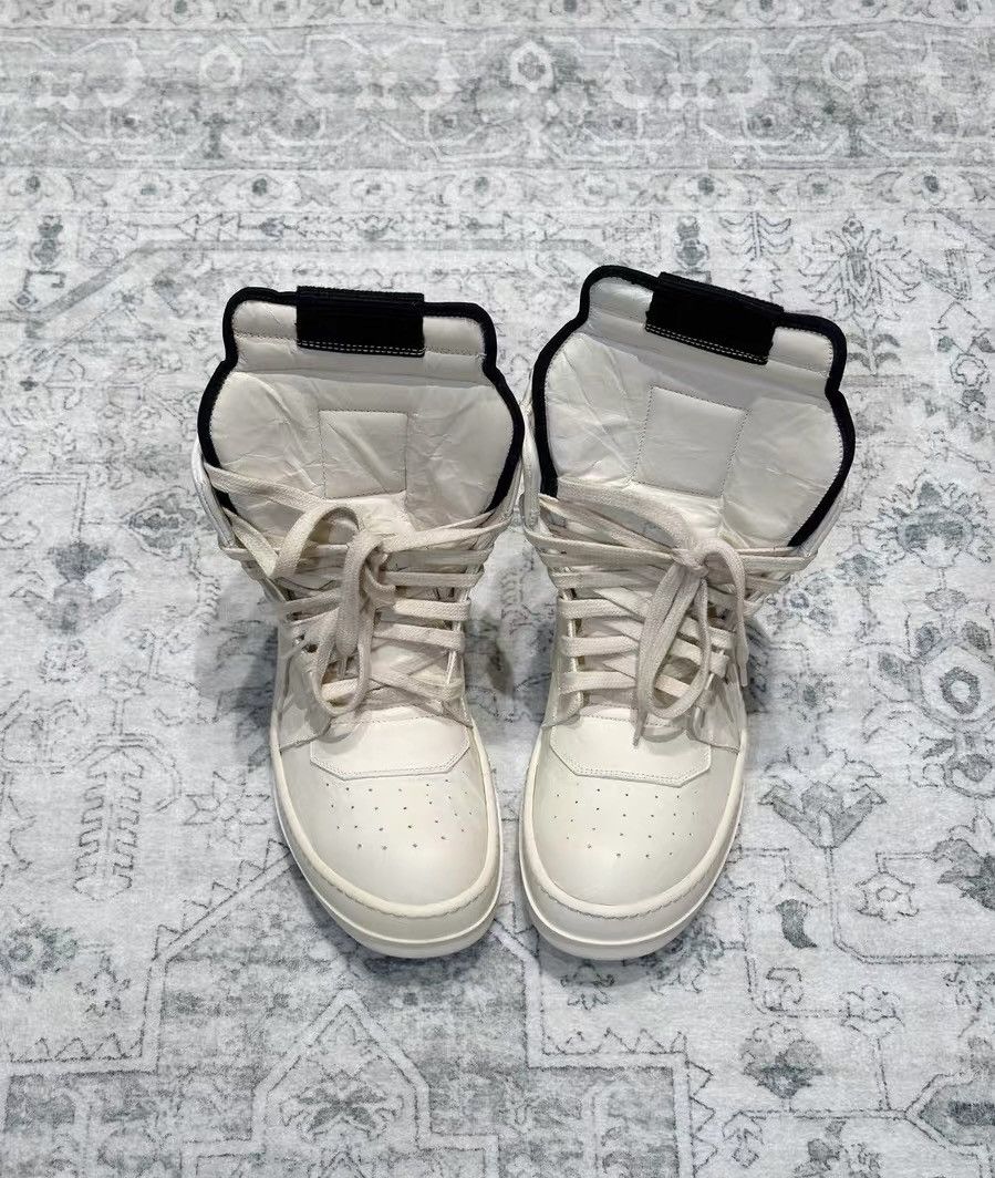 Rick Owens Rick Owens Geobasket milk white leather women's Size US 7 / IT 37 - 2 Thumbnail