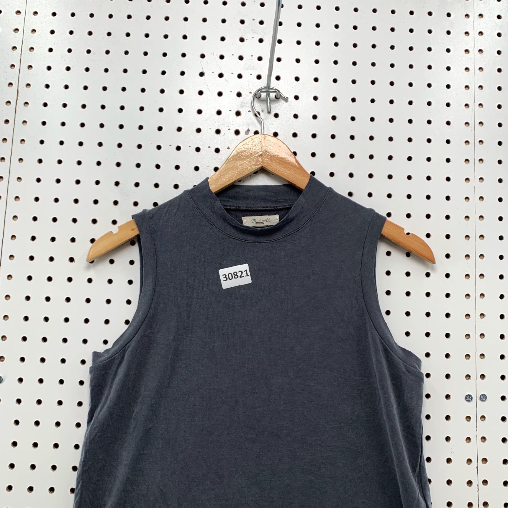 Madewell MADewell Mock Neck Tank Top Womens XS Gray Sleeveless Casual Business Tank Top XS Gray Women 16X20 Size XS / US 0-2 / IT 36-38 - 5 Thumbnail