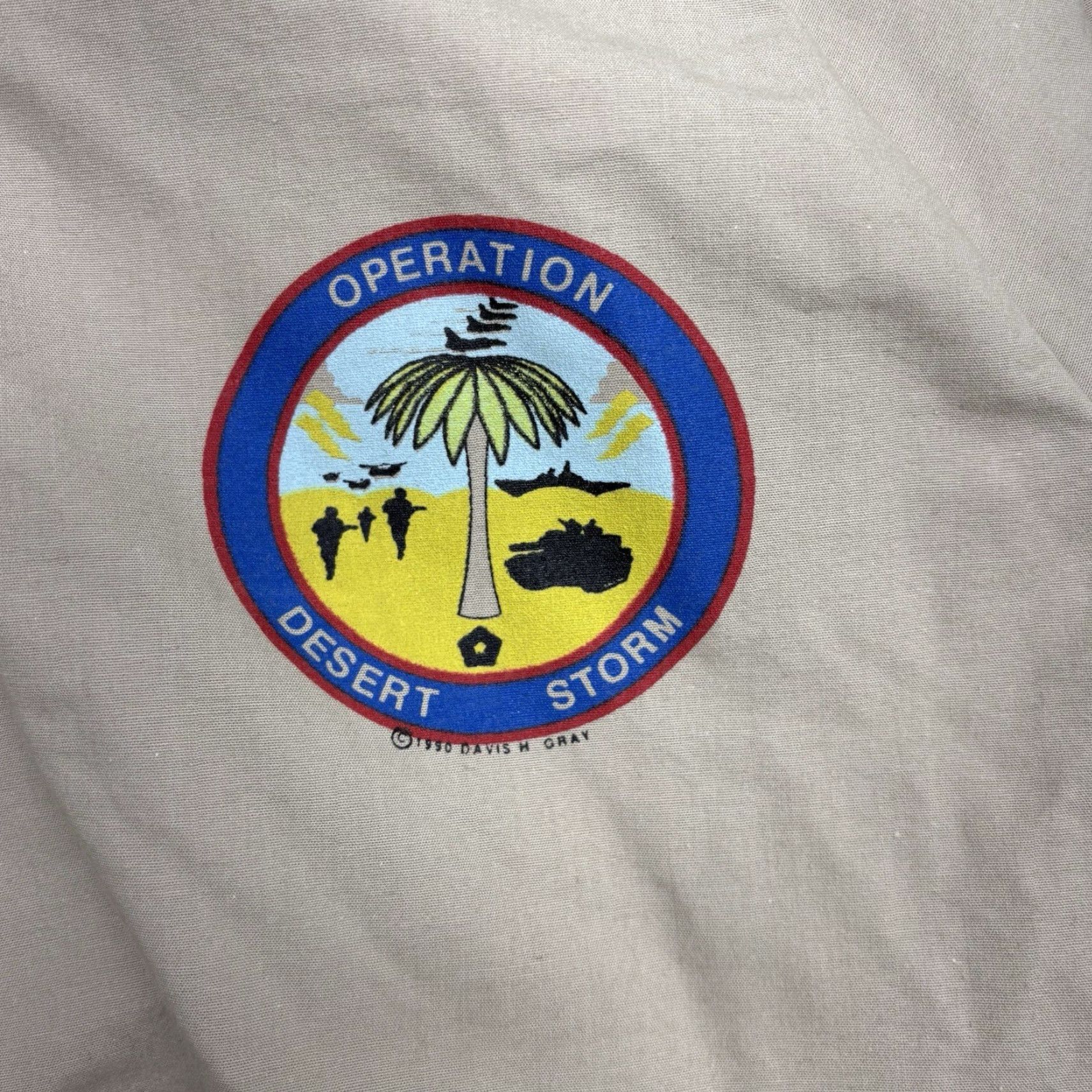 Vintage VINTAGE Taylor Jackets Military Jacket Mens L Beige American Operation Desert Storm Varsity/Baseball Coat Coat Jacket Mens Large USA Size US L / EU 52-54 / 3 - 5 Thumbnail
