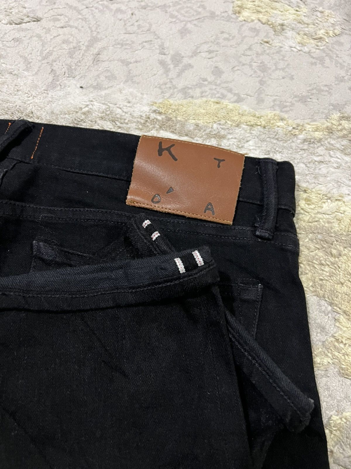 KATO Hiroshi Kato 14oz Selvaged Denim The Pen Slim Black Raw Jean Size US 34 / EU 50 - 8 Thumbnail