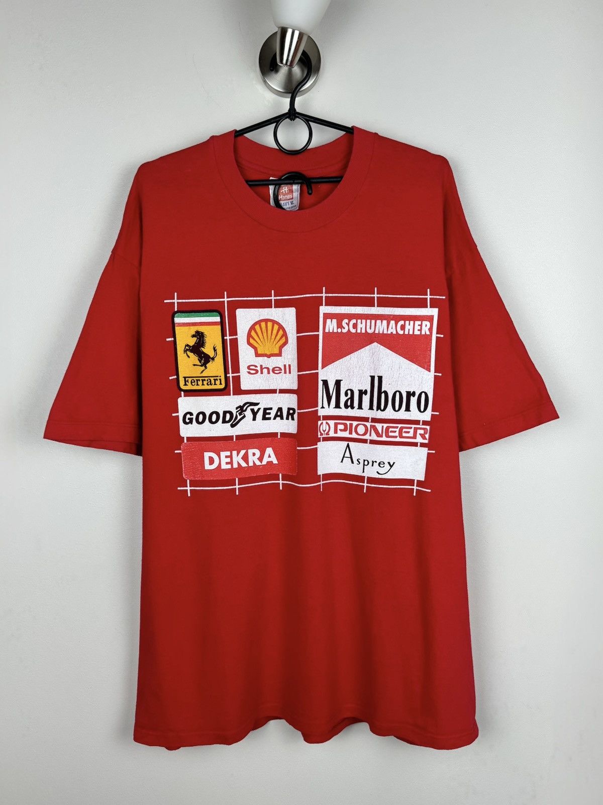 Ferrari × Hanes × Vintage Vintage t shirt Ferrari Michael Schumacher Hanes original Size US XL / EU 56 / 4 - 2 Thumbnail