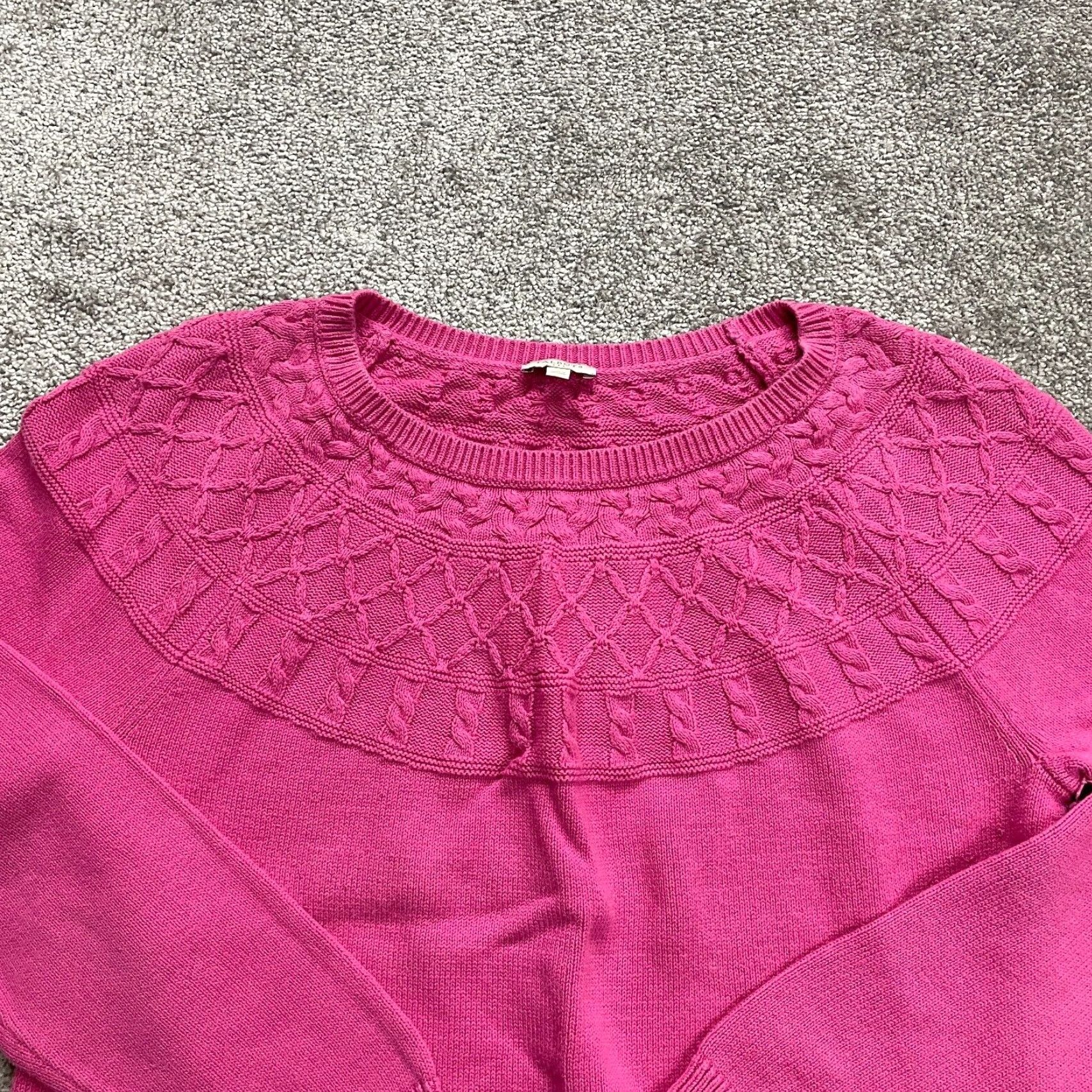 Talbots Talbots Sweater Shirt Womens Large Pink Crew Neck Knit Raglan 100% Cotton Regular Fit Vintage? No. 90s? Not applicable. Size L / US 10 / IT 46 - 3 Thumbnail
