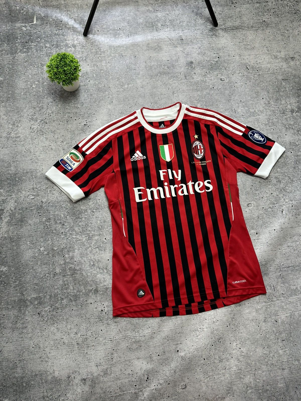 Adidas 2011-2012 AC Milan Soccer Jersey Zlatan T-Shirt