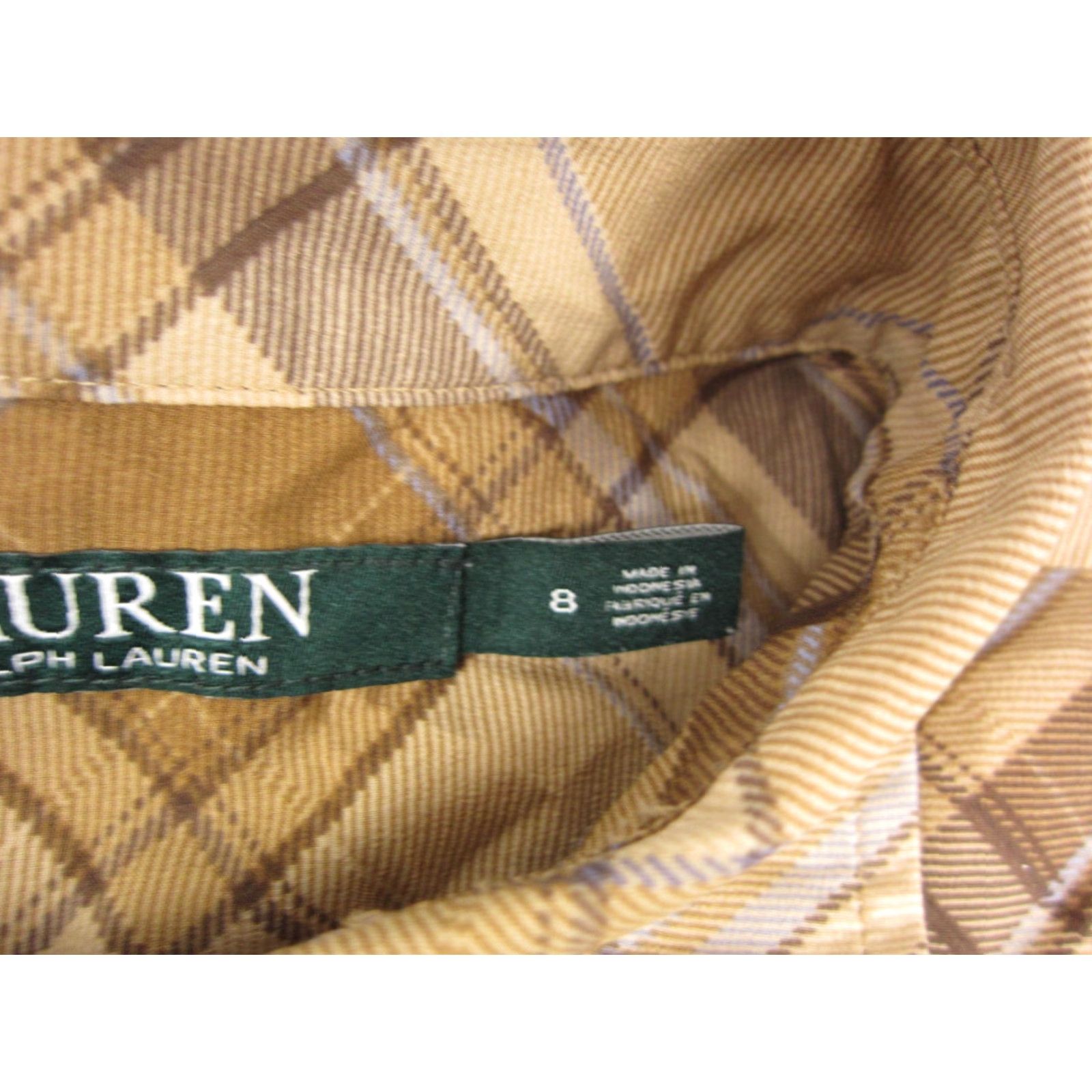 Ralph Lauren Ralph Lauren Shirt Dress Women 8 Yellow Plaid Button Front Long Sleeve LRL Shirt Dress Womens 8 Yellow Plaid Button Front Long Sleeve LRL Size M / US 6-8 / IT 42-44 - 4 Thumbnail