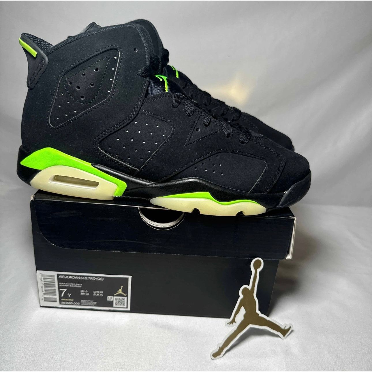 Jordan Brand × Nike Size 7 Nike Air Jordan 6 Retro GS Electric Green Men's Shoes Size US 7 / EU 40 - 1 Thumbnail