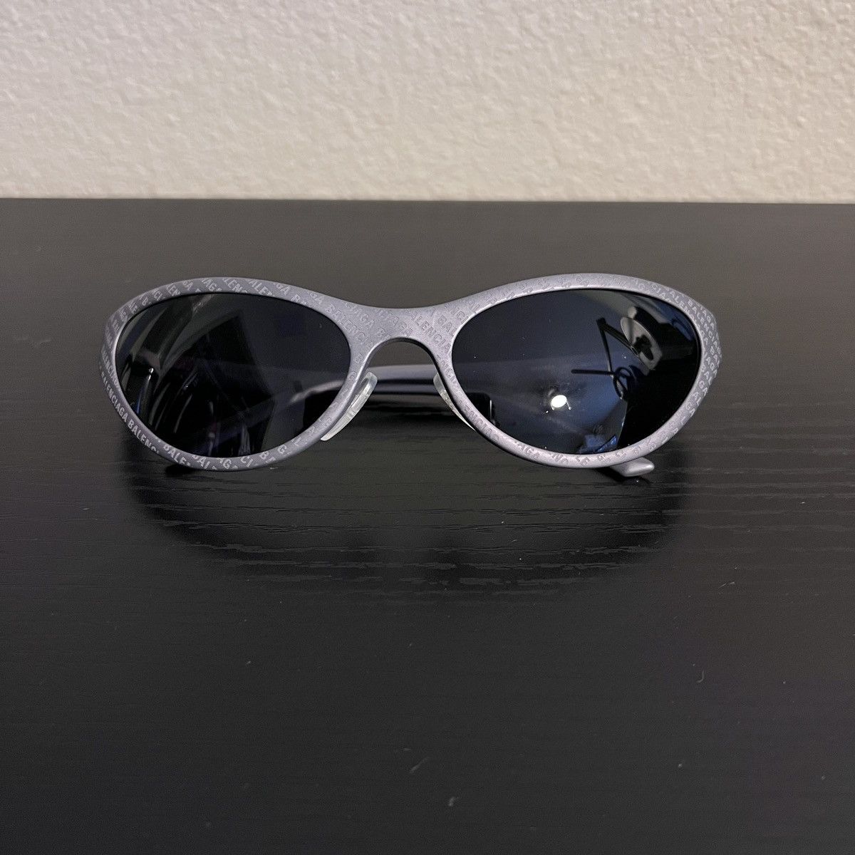 Balenciaga Balenciaga Metal 58MM Sunglasses Grey All Over Print BB0068s Size ONE SIZE - 1 Thumbnail