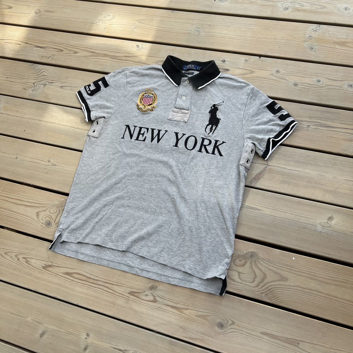 Polo Ralph Lauren Polo Ralph Lauren Big Pony Chief Keef New York Polo Gray Size US M / EU 48-50 / 2 - 2 Thumbnail