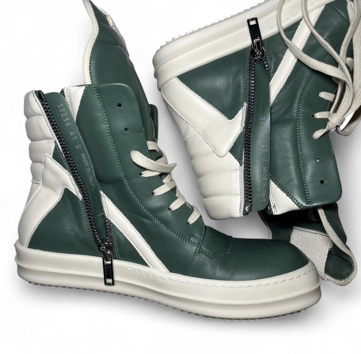 Rick Owens Rick Owens Teal/Milk Geobasket size 41 Size US 8 / EU 41 - 8 Thumbnail