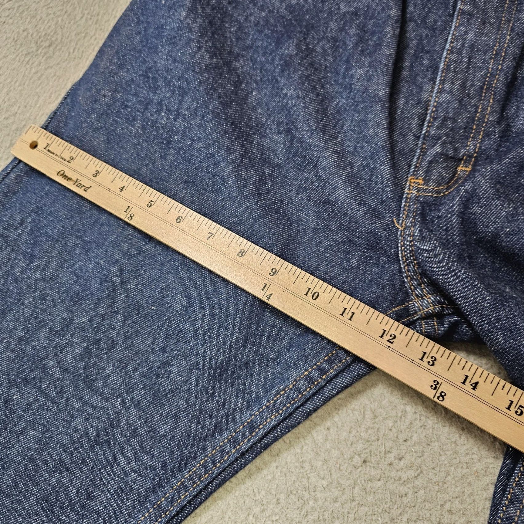 Vintage VINTAGE Key 5-Pocket Denim Jeans Mens 36x29 Straight Leg Workwear (Note: Original notes show altered to 36x26; 29 inseam is actual tag) Size US 36 / EU 52 - 5 Thumbnail