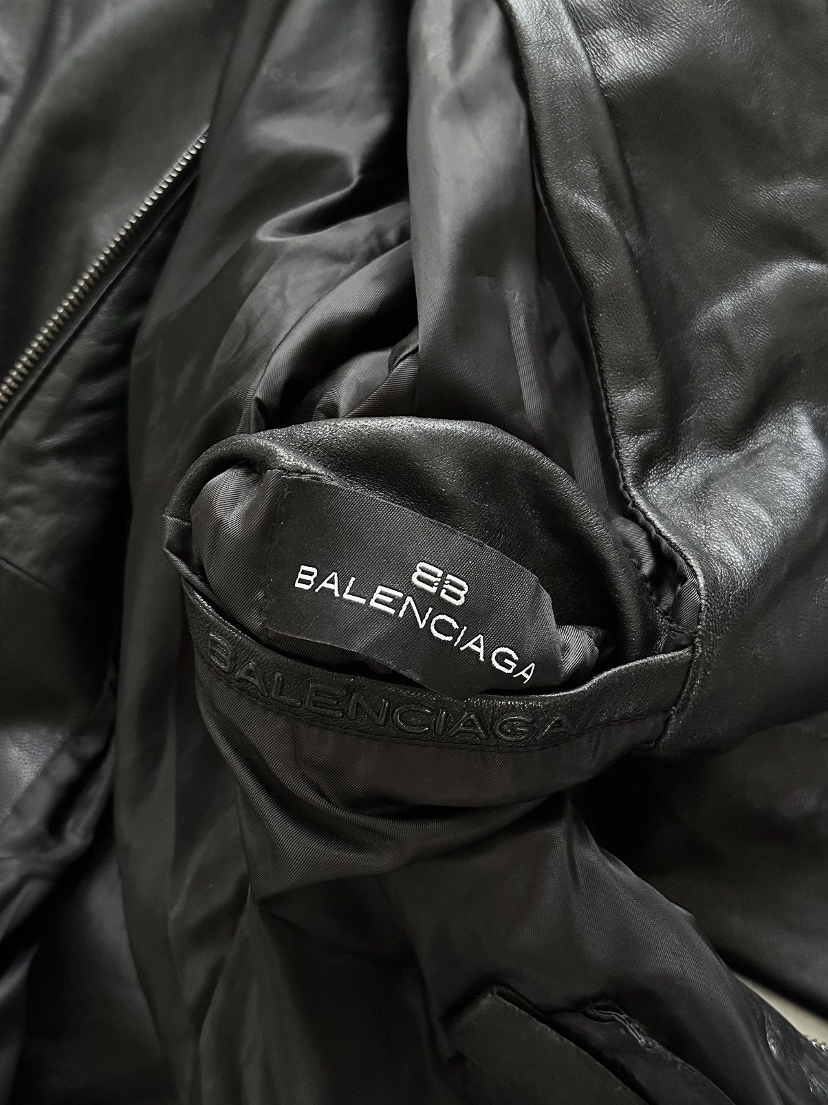 Balenciaga Balenciaga 1997 Vintage Leather Jacket Size US L / EU 52-54 / 3 - 16 Thumbnail