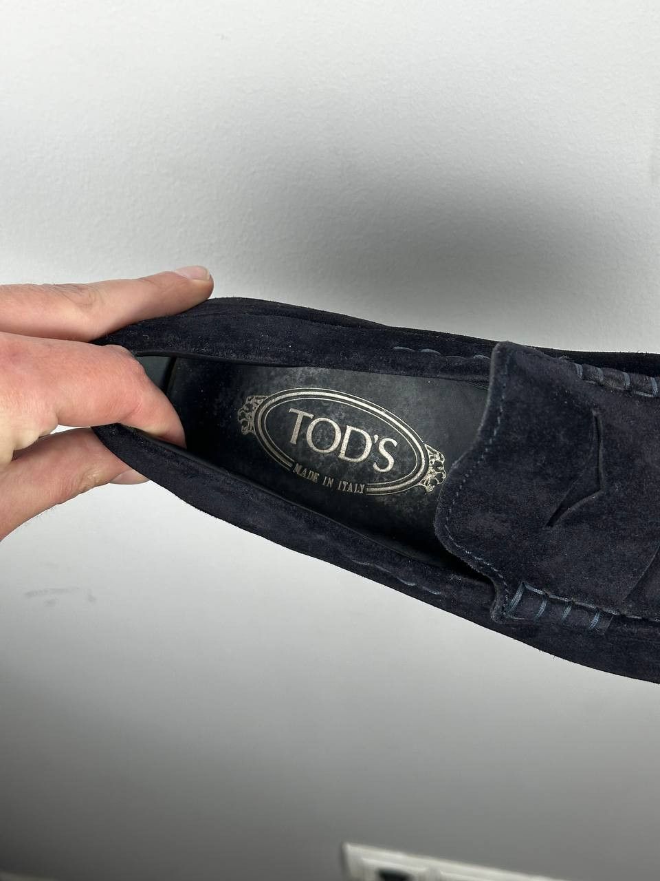 Tod's Tods Luxury Navy Suede Iconic Moccasin Loafers Size US 7 / EU 40 - 11 Thumbnail