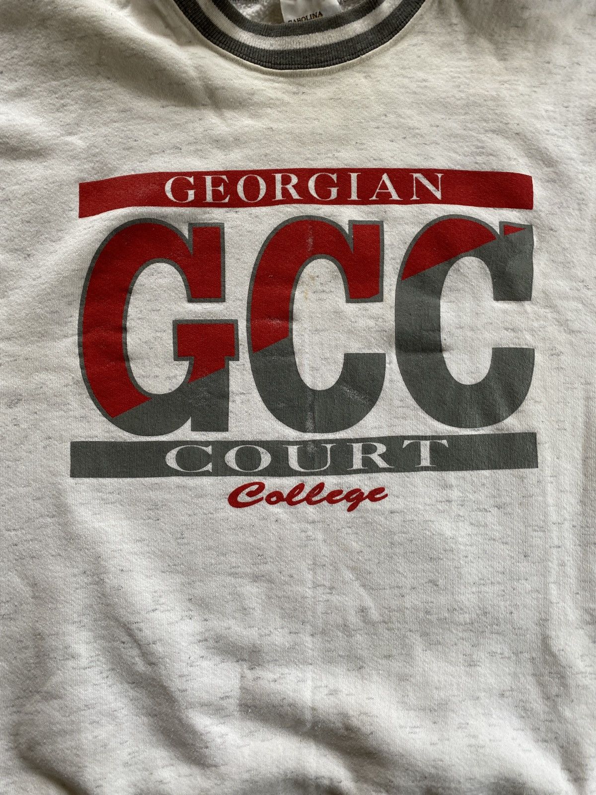 Vintage Vintage 80’s Georgian Court College Crewneck Sweatshirt Size US L / EU 52-54 / 3 - 3 Thumbnail