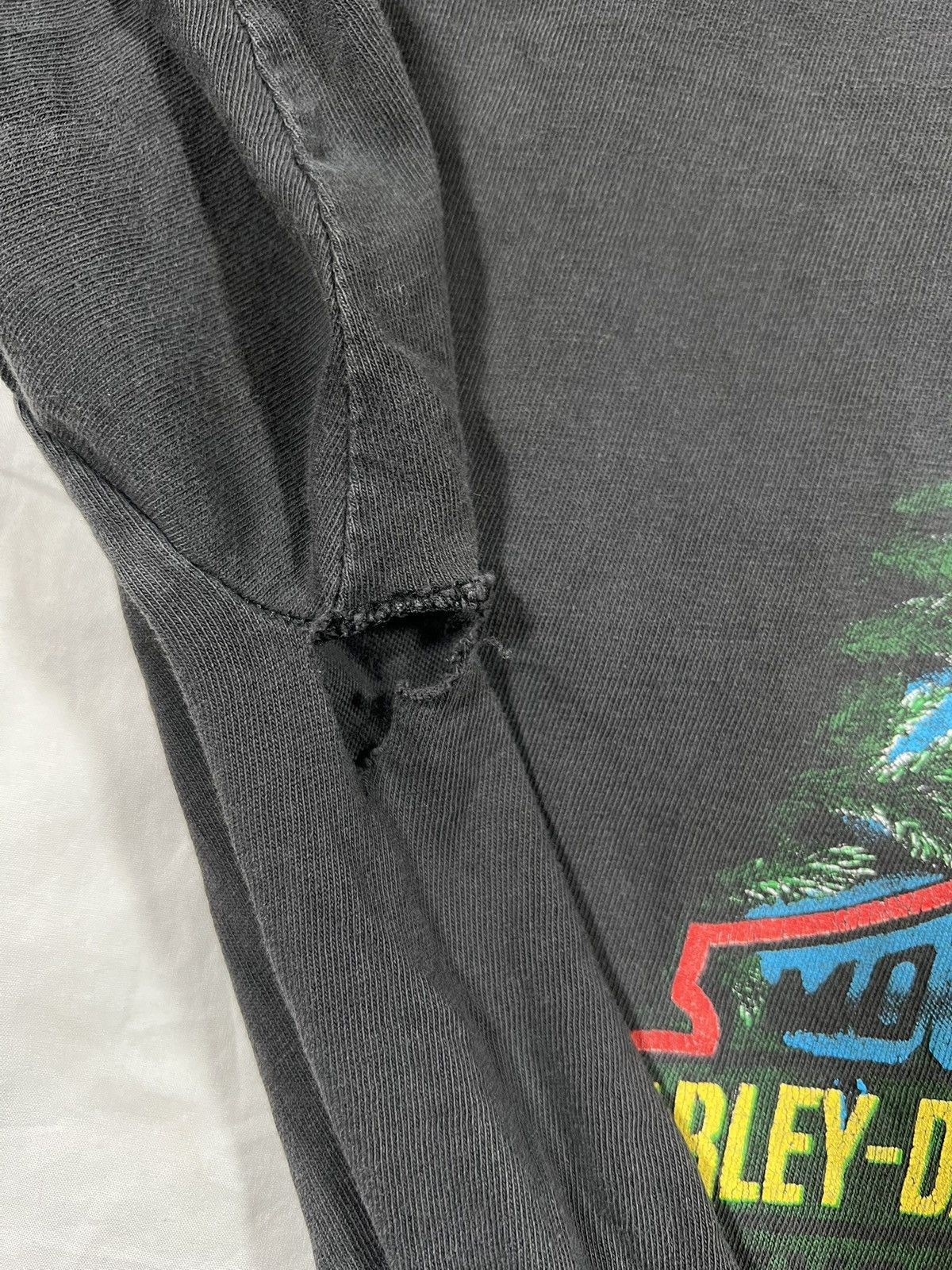 Harley Davidson Vintage 90s Harley Davidson Single Stitched Faded Biker Tee Size US XL / EU 56 / 4 - 5 Thumbnail