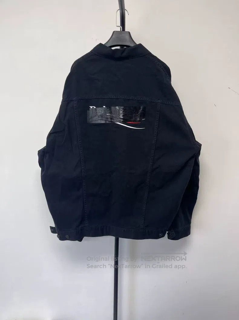 Balenciaga Balenciaga Back Logo Printed Single Breasted Denim Jacket Size M / US 6-8 / IT 42-44 - 1 Thumbnail
