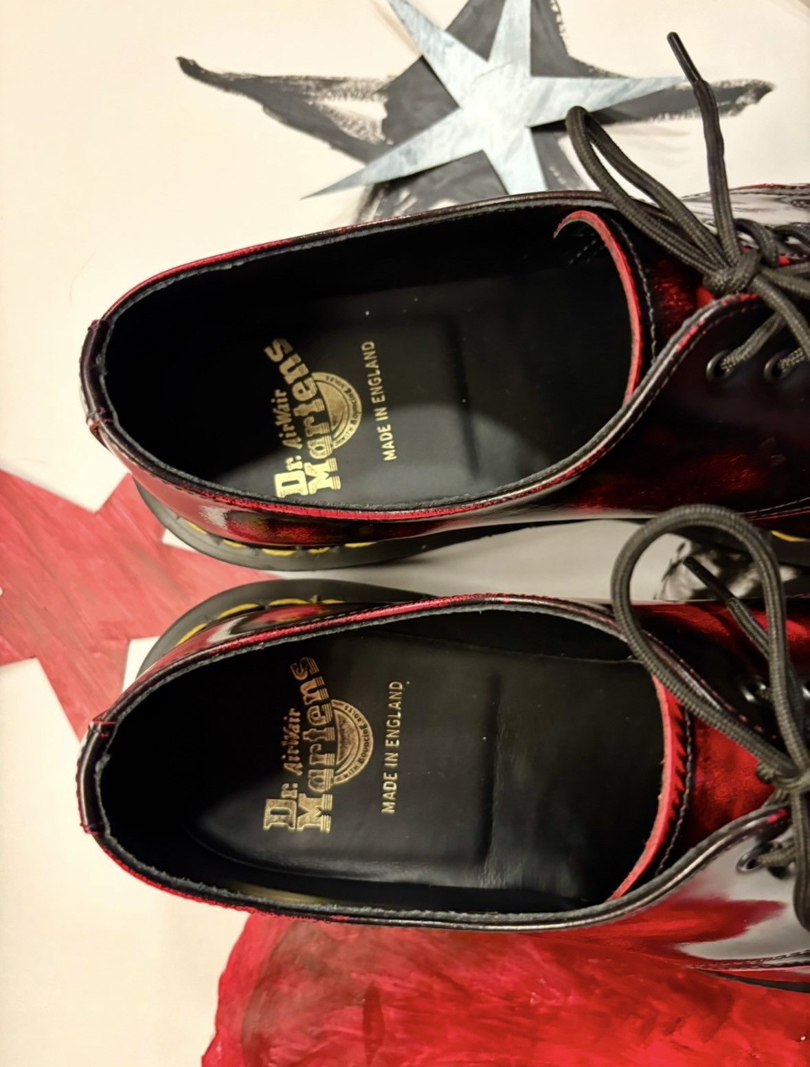 Dr. Martens Dr. Martens 1461 Made in England Bex Black / Red Size US 8 / EU 41 - 3 Thumbnail