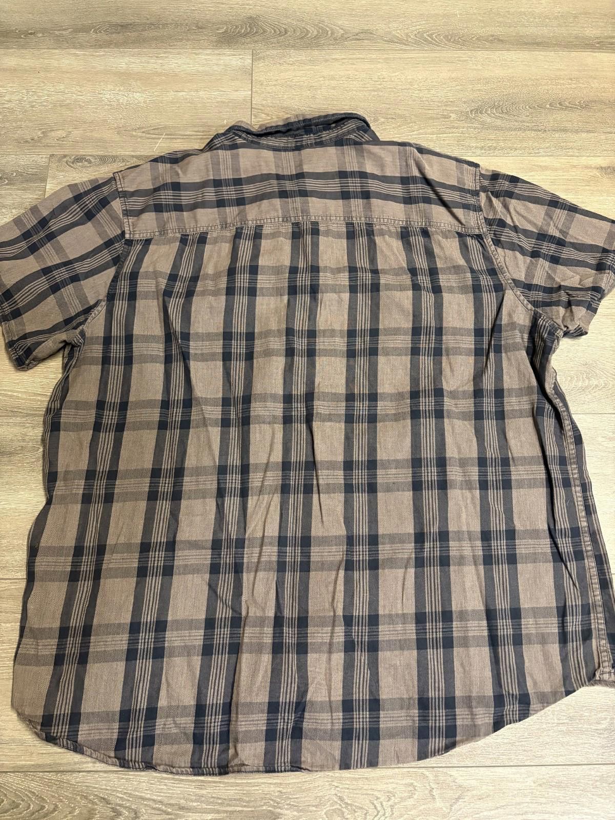 Harley Davidson Harley Davidson Shirt Mens 3XL Grey Plaid Short Sleeve Size US XXL / EU 58 / 5 - 2 Thumbnail