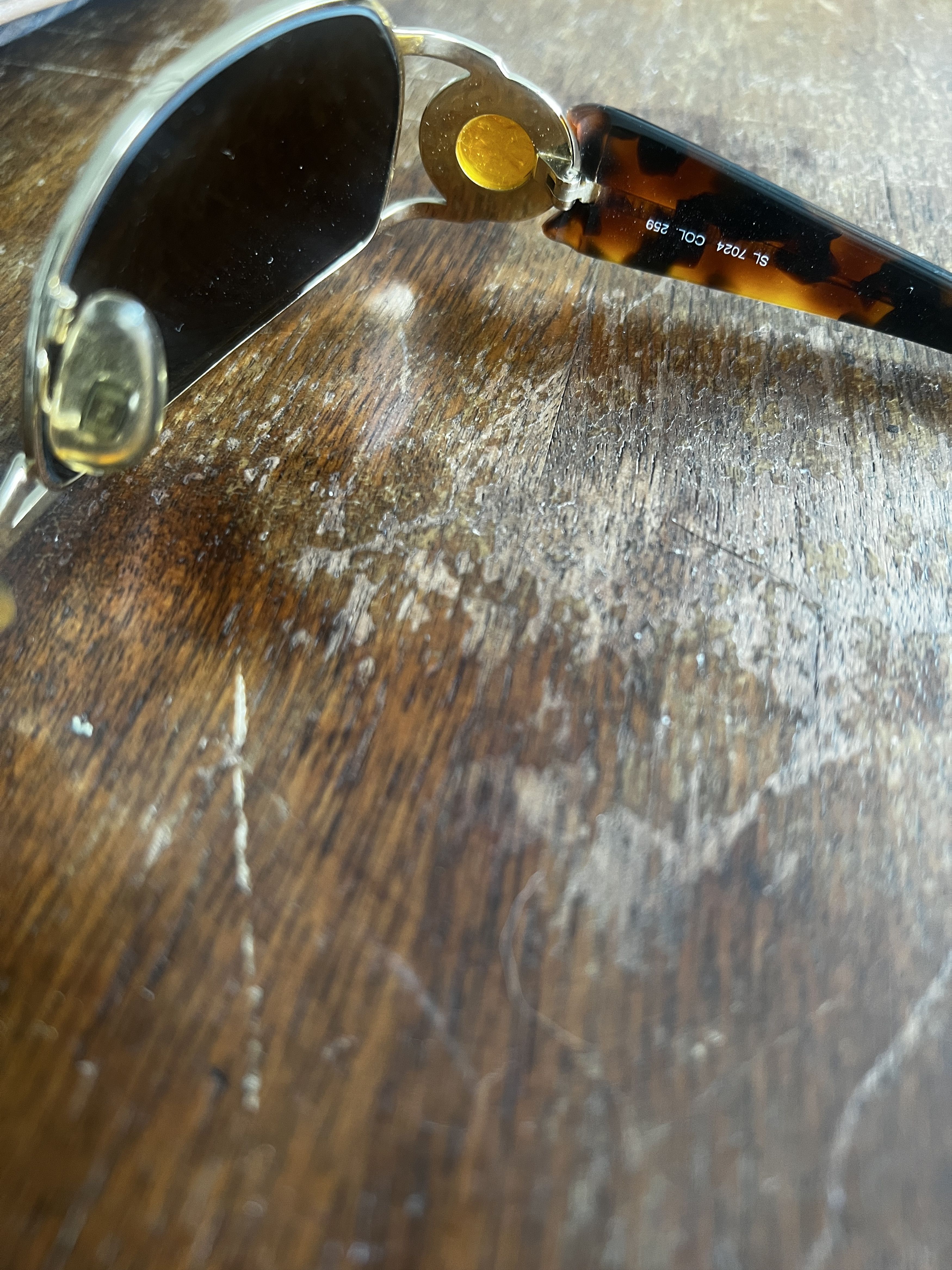 Fendi Fendi SL7025 Gold Large 1990 Sunglasses Size ONE SIZE - 4 Thumbnail