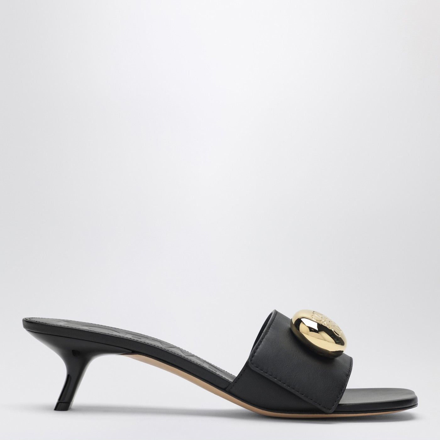 Loewe Loewe Pebble Slides In Soft Black Calf Leather Size US 10 / IT 40 - 1 Thumbnail