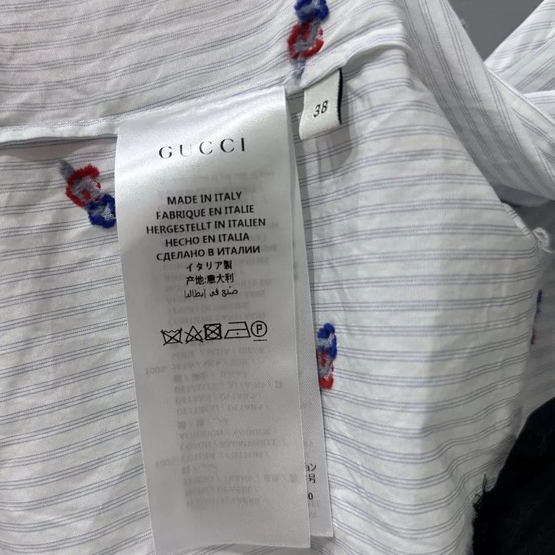 Gucci Gucci Size 38 Heart-printed shirt 2502-Nextarrow Size US S / EU 44-46 / 1 - 4 Thumbnail