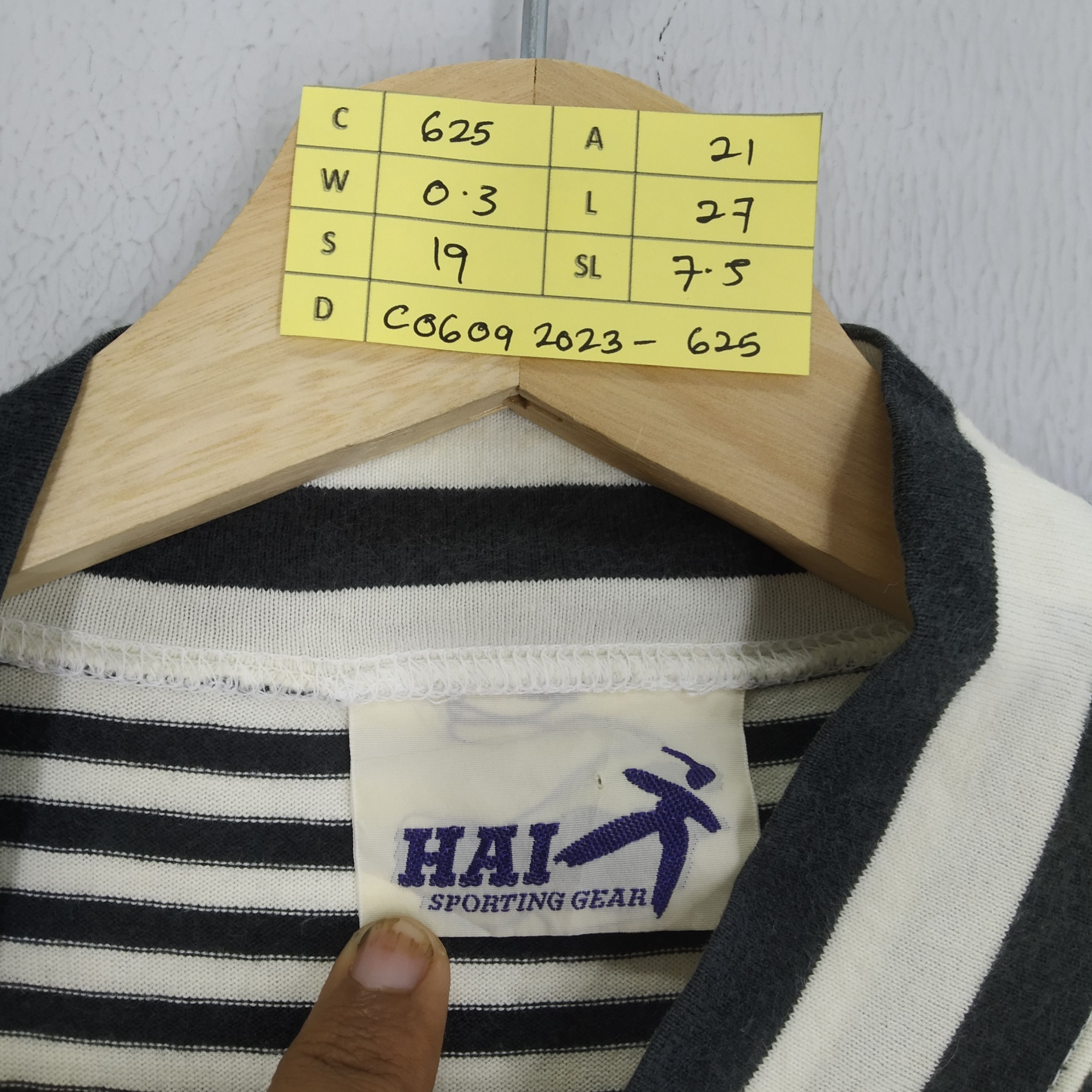 Vintage Hai Sporting Gear Border Stripes Issey Miyake Japan
