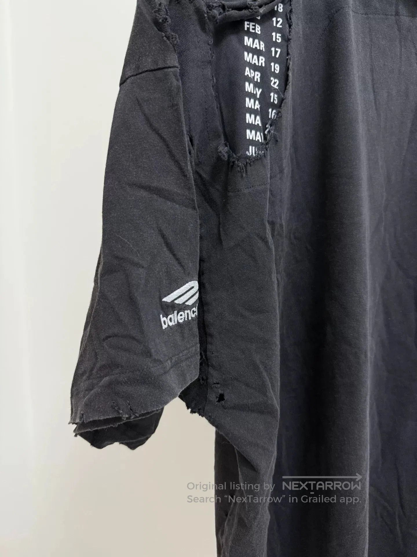 Balenciaga balenciaga distressed short sleeve t. Size US S / EU 44-46 / 1 - 8 Thumbnail
