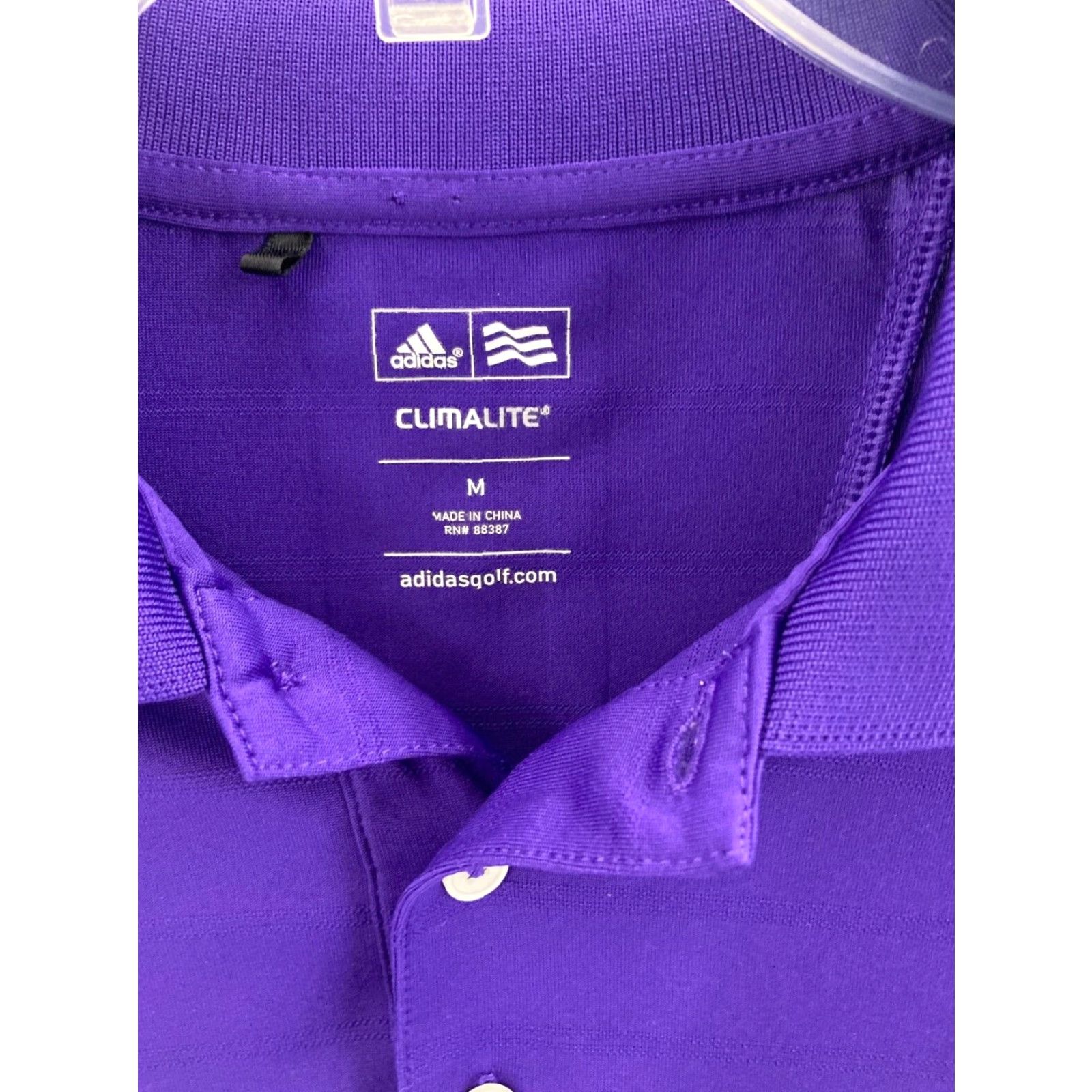 Adidas Adidas Mens Golf Polo Shirt Medium Purple Climalite Short Sleeve Athletic Size US M / EU 48-50 / 2 - 5 Thumbnail