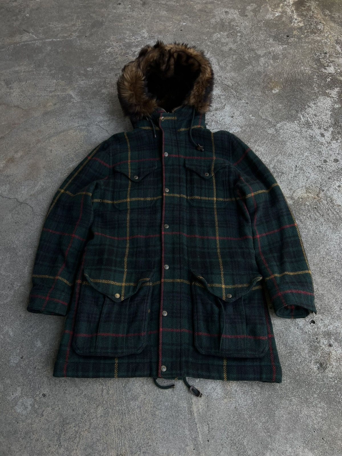 Ralph Lauren Blue Label × Vintage Ralph Lauren Blue Label Wool & Alpaca Blend Real Fur Jacket Size L / US 10 / IT 46 - 1 Thumbnail