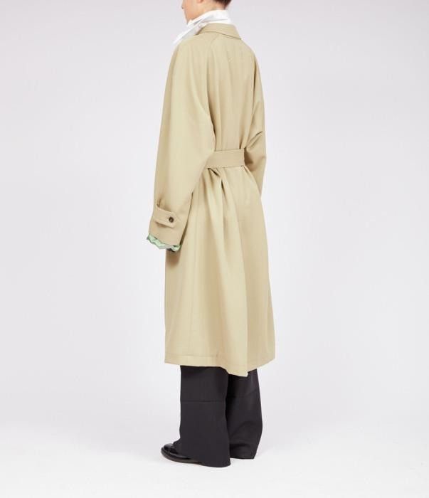 Maison Margiela o1bcso1str0526 Raw Cuffs Trench Coat in Stone Size M / US 6-8 / IT 42-44 - 4 Thumbnail