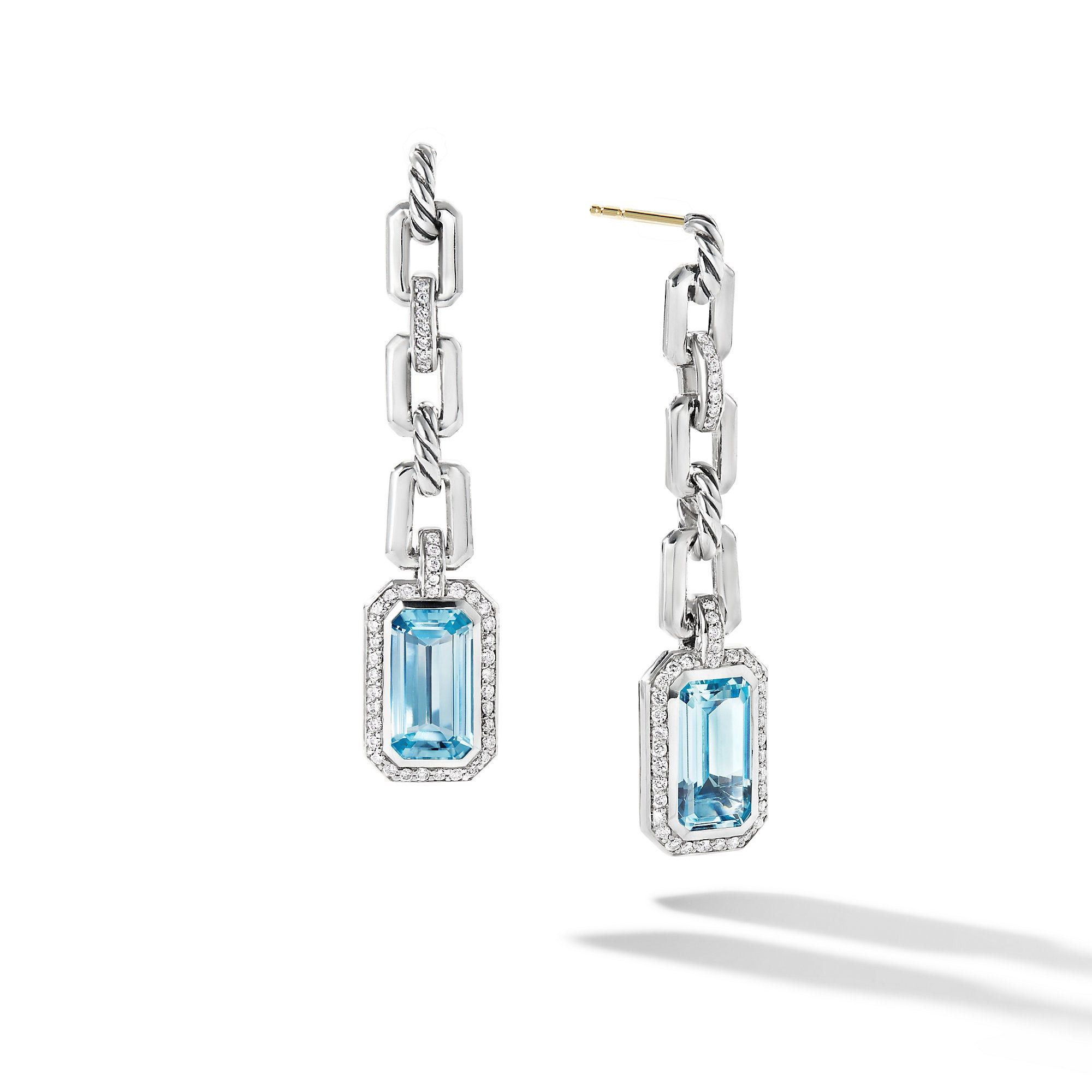 David Yurman o1w1db10525 E16192D Earrings with Blue Topaz and Diamond Size ONE SIZE - 1 Preview