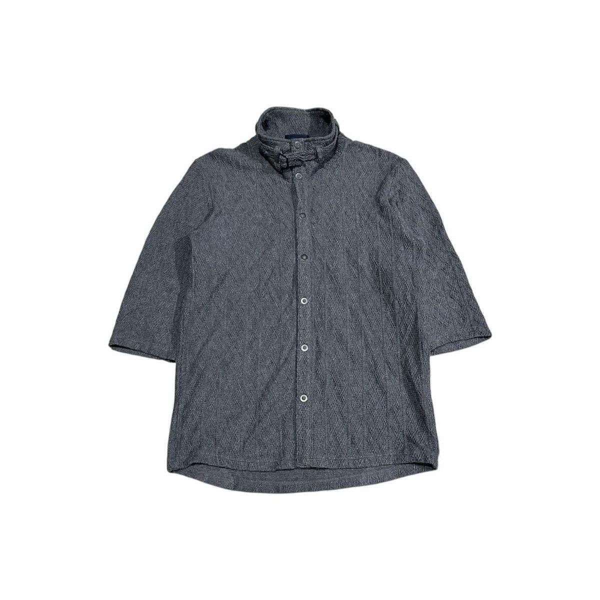 If Six Was Nine × Japanese Brand × Tornado Mart 🔥Y2K Archived Tornado Mart Cable Knit Snap Button Belt Shirt Size US L / EU 52-54 / 3 - 2 Thumbnail