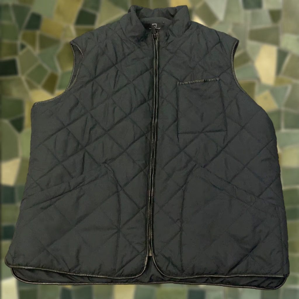 Vintage Michael Strahan Mens XL Dark Blue Quilted Full Zip Pockets Insulated Lined Bomber Jacket Size US XL / EU 56 / 4 - 1 Thumbnail