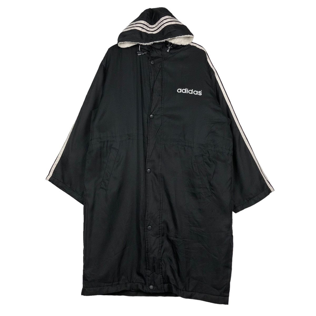 Adidas 🔥Vintage Long Jacket Coach Adidas Big Logo Training Wear Size US L / EU 52-54 / 3 - 1 Thumbnail