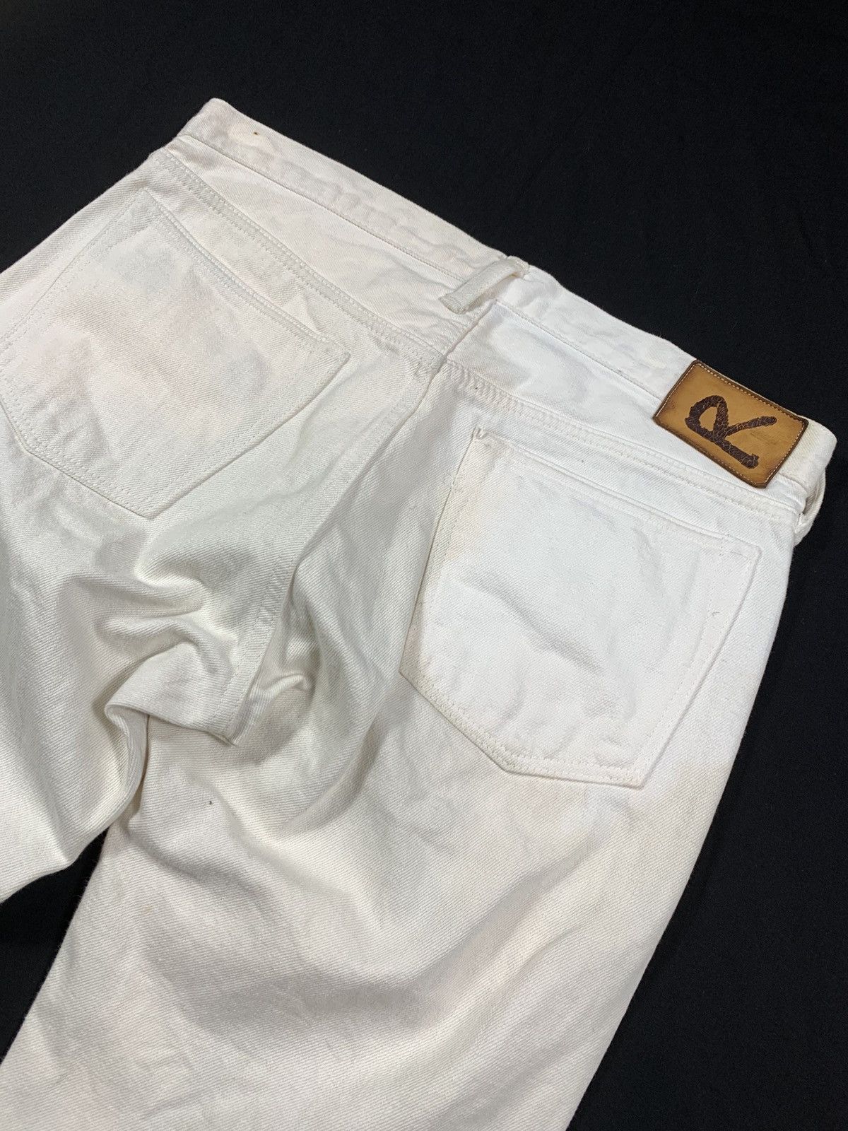 45rpm Japanese 45Rpm White Distressed Selvedge jeans Size US 30 / EU 46 - 3 Thumbnail