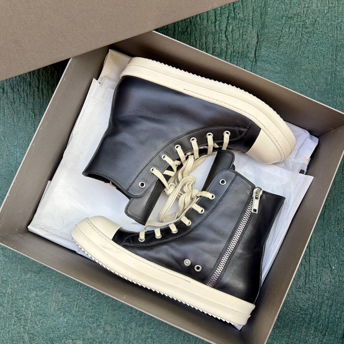 Rick Owens Rick Owens Mainline Leather Ramones High Size US 8 / EU 41 - 9 Thumbnail