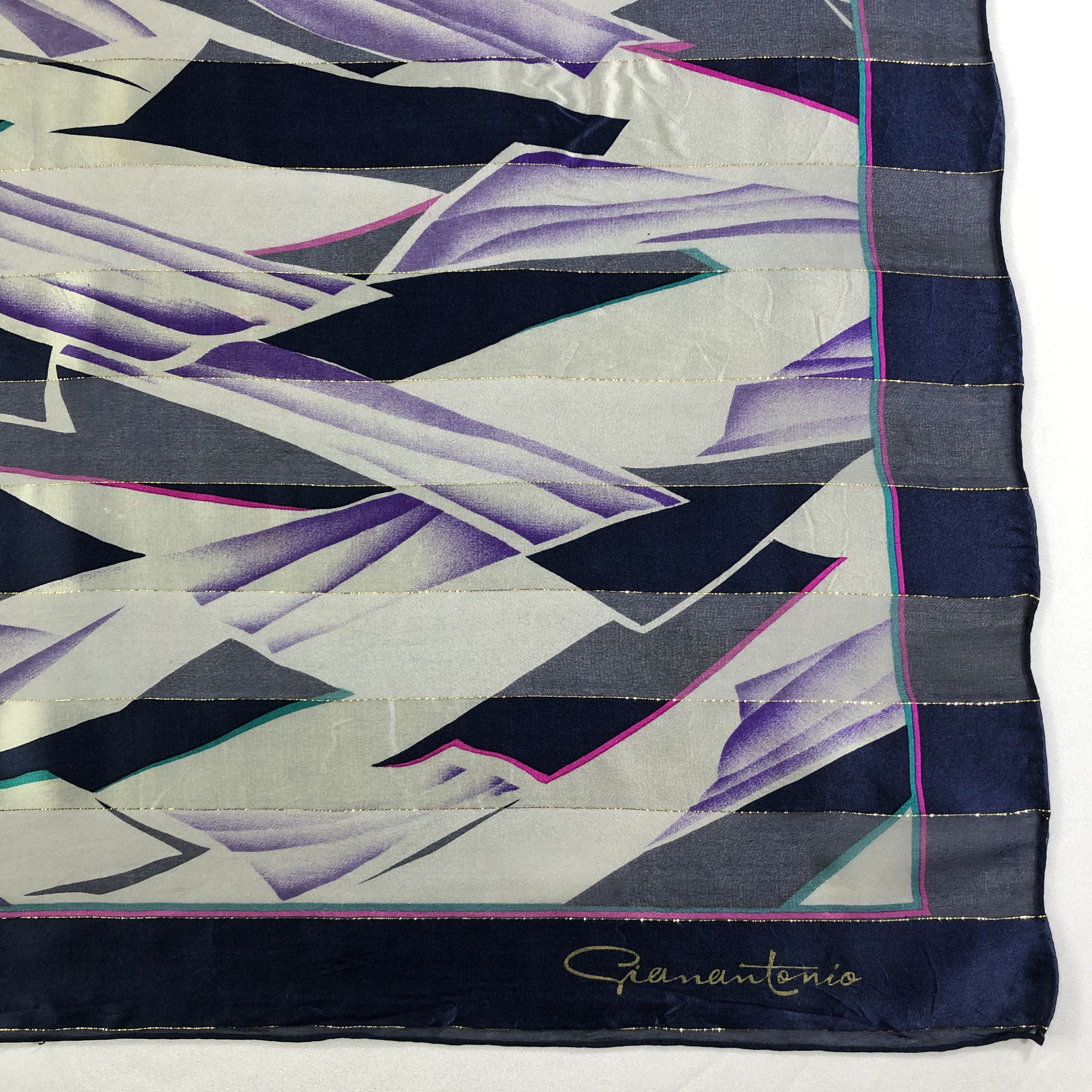 Vintage Vintage Gianantonio Silk Scarf Size ONE SIZE - 3 Thumbnail
