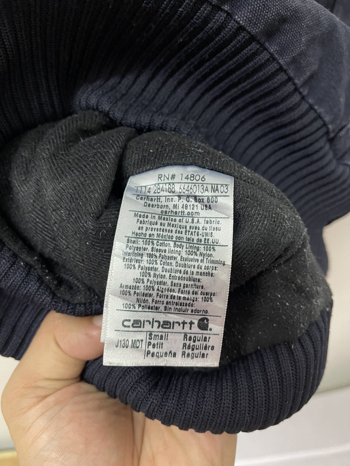 Carhartt Vintage DETROIT CARHARTT NAVY DUCK CANVAS HOODIES Size US S / EU 44-46 / 1 - 7 Thumbnail